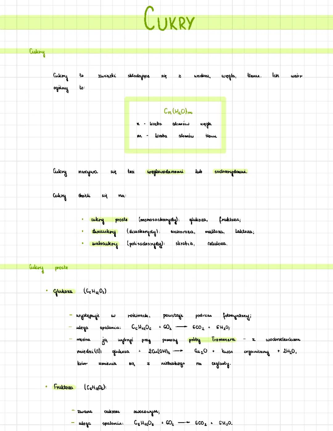Wszystko o Cukrach: Podział i Wzory
