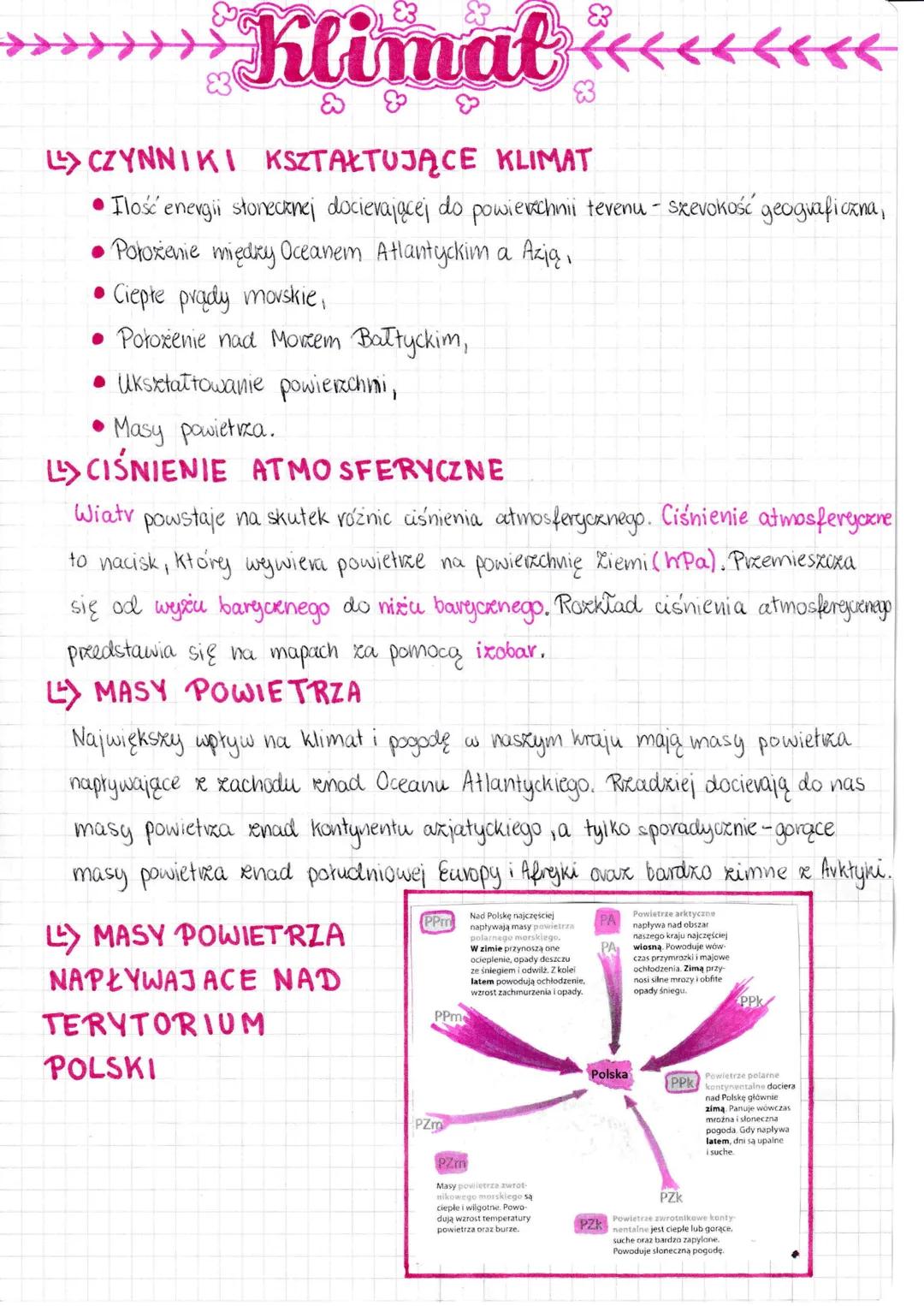 Klimat<<<<<<<<<
→→Klimat
LCZYNNIKI KSZTAŁTUJĄCE KLIMAT
• Ilość energii słonecknej docierającej do powierzchnii tevenu - skevokość geograficz