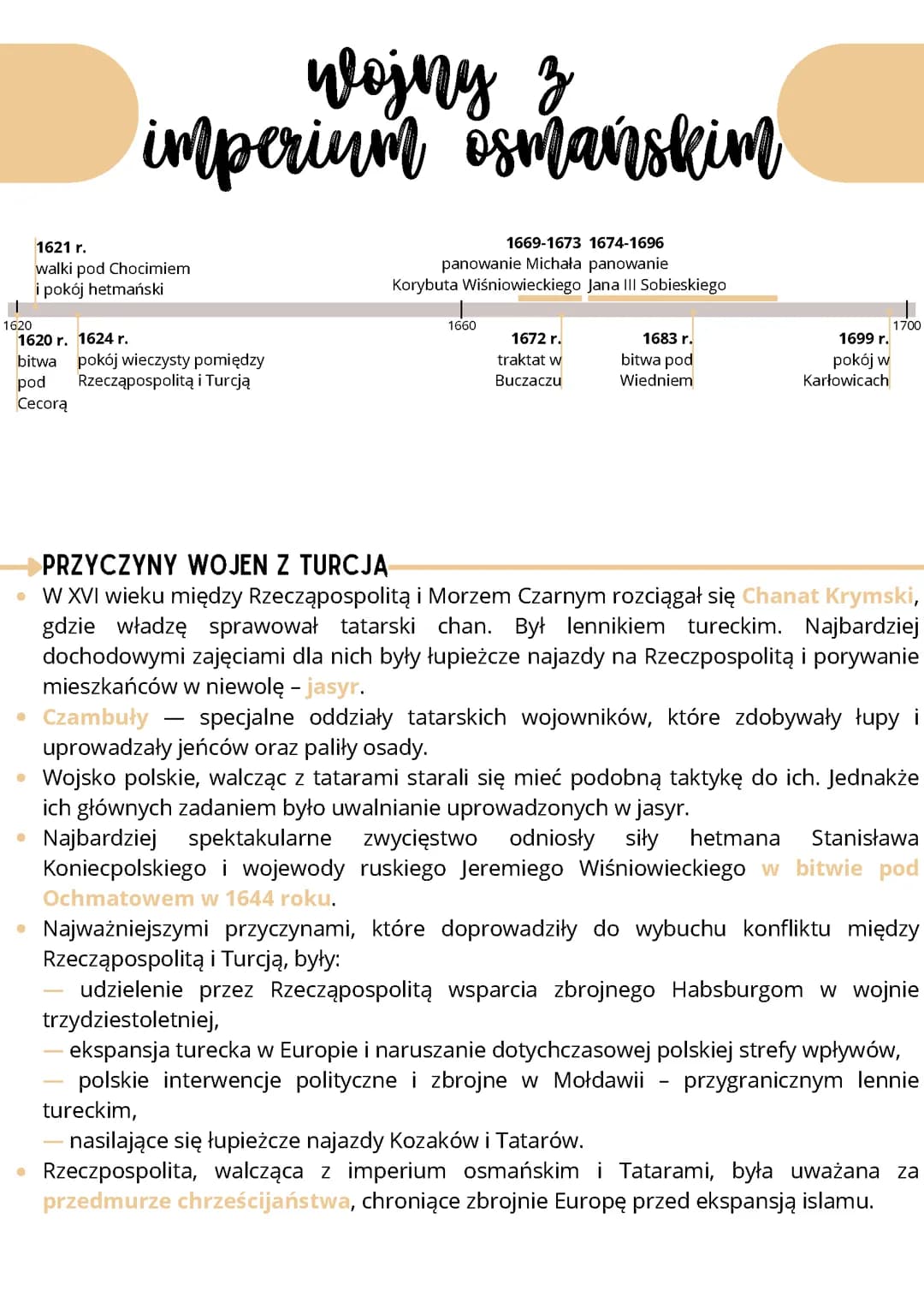 Wojny z imperium osmańskim.