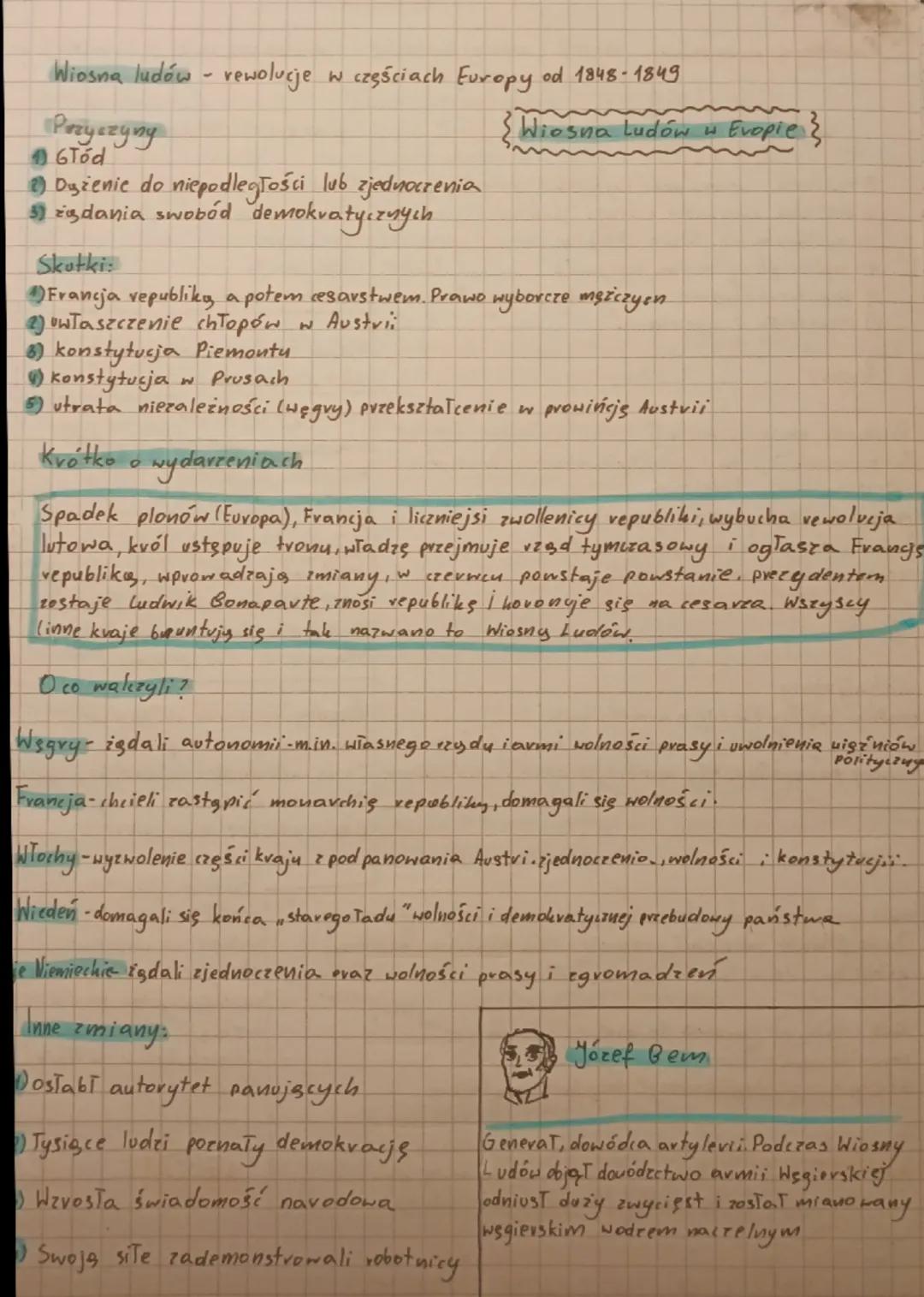 Wiosna ludów - rewolucje
W częściach Europy od 1848-1849
Wiosna Ludów w Evopie }
Przyczyny
16Tód
Dażenie do niepodległości lub zjednoczenia
