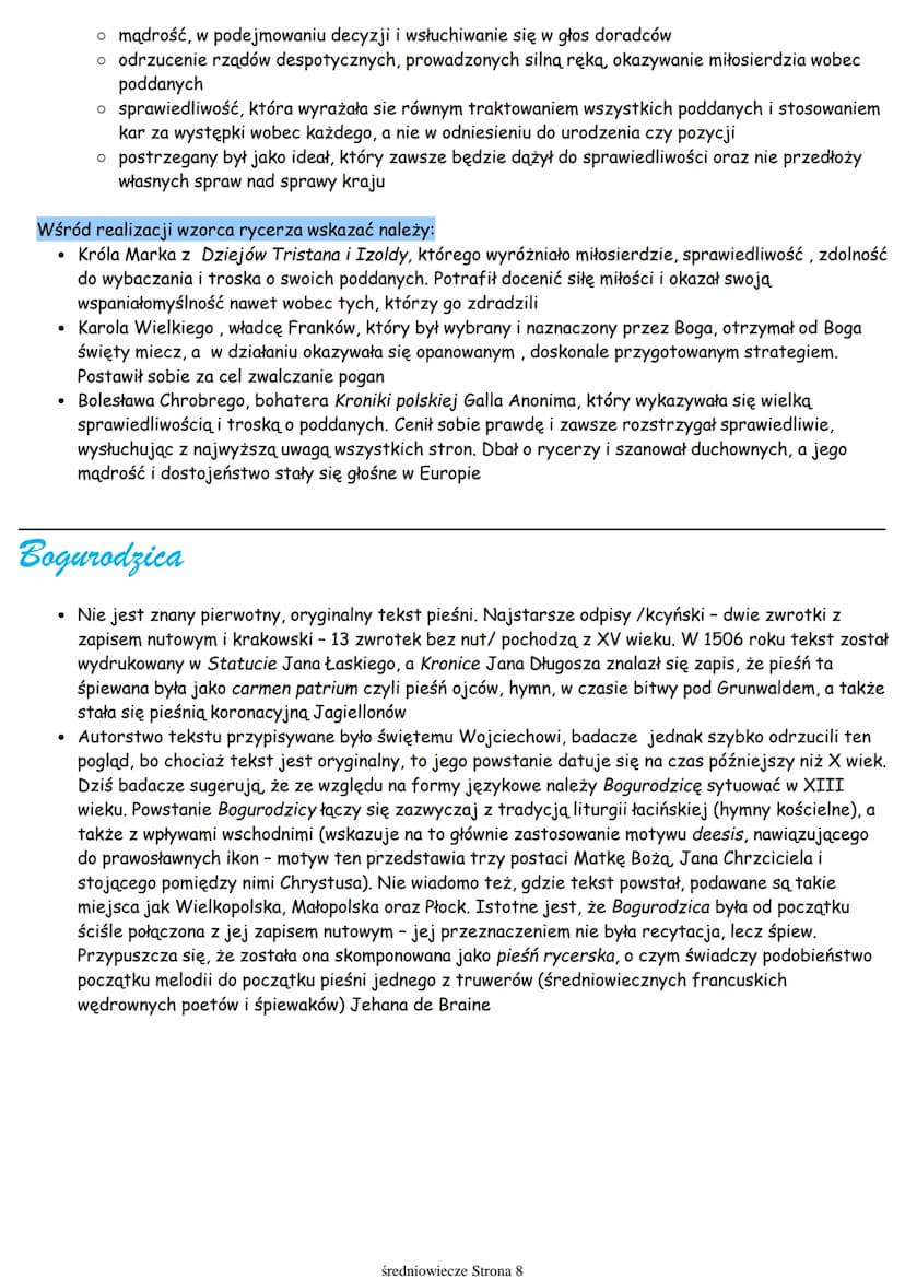 Średniowiecze
WPROWADZENIE DO ŚREDNIOWIECZA
Średniowiecze jako epoka zajmuje w historii kultury okres pomiędzy starożytnością a renesansem.
