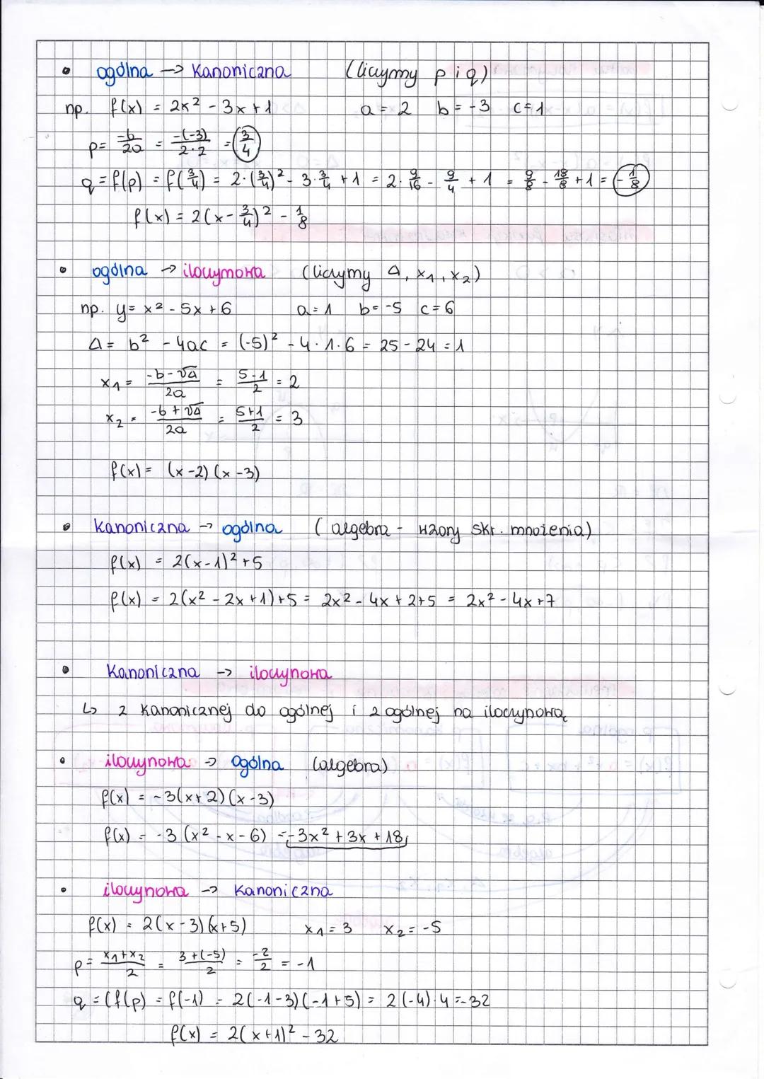C
Funkcja kwadratowa
Wykresem funkyi jest panabola un
postać ogolna
\\P(x) = ax ² + bx + C
A.
aso
ако
D
U
n
C- punkt precięcio. 2 osią OY
X
