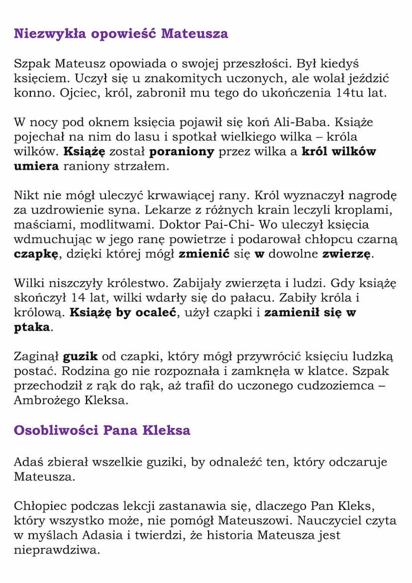 —
,,Akademia Pana Kleksa" -
streszczenie.
Tytuł: „Akademia Pana Kleksa"
Autor: Jan Brzechwa
Streszczenie (8 stron zamiast 136 )
Ta oraz inne
