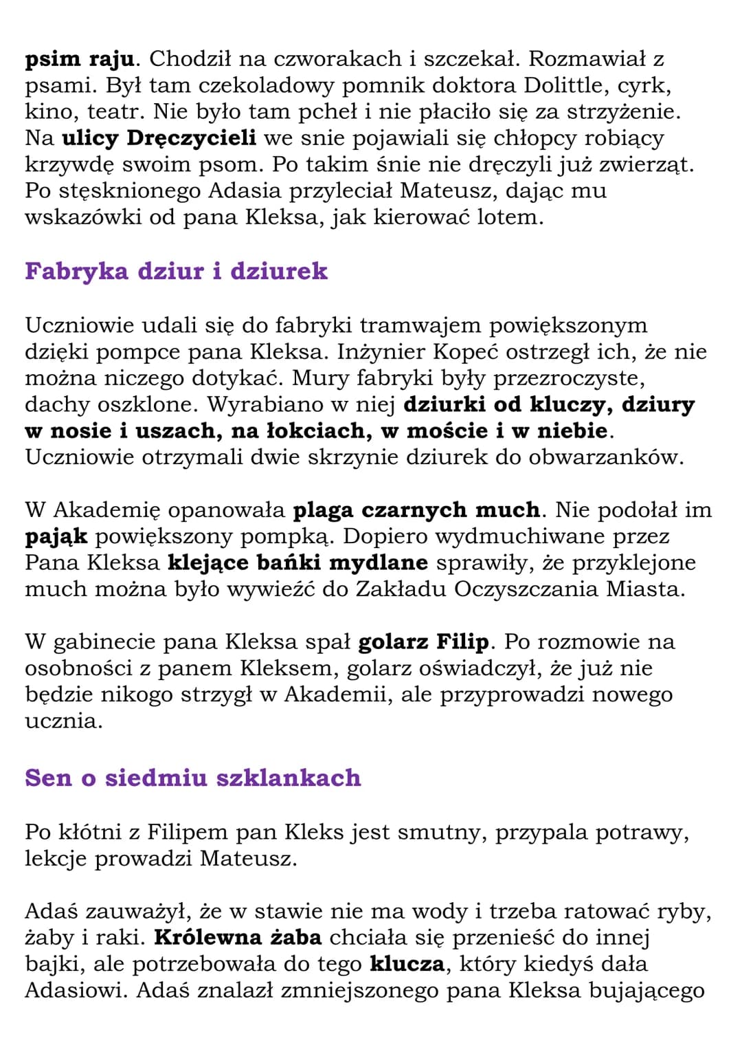 —
,,Akademia Pana Kleksa" -
streszczenie.
Tytuł: „Akademia Pana Kleksa"
Autor: Jan Brzechwa
Streszczenie (8 stron zamiast 136 )
Ta oraz inne