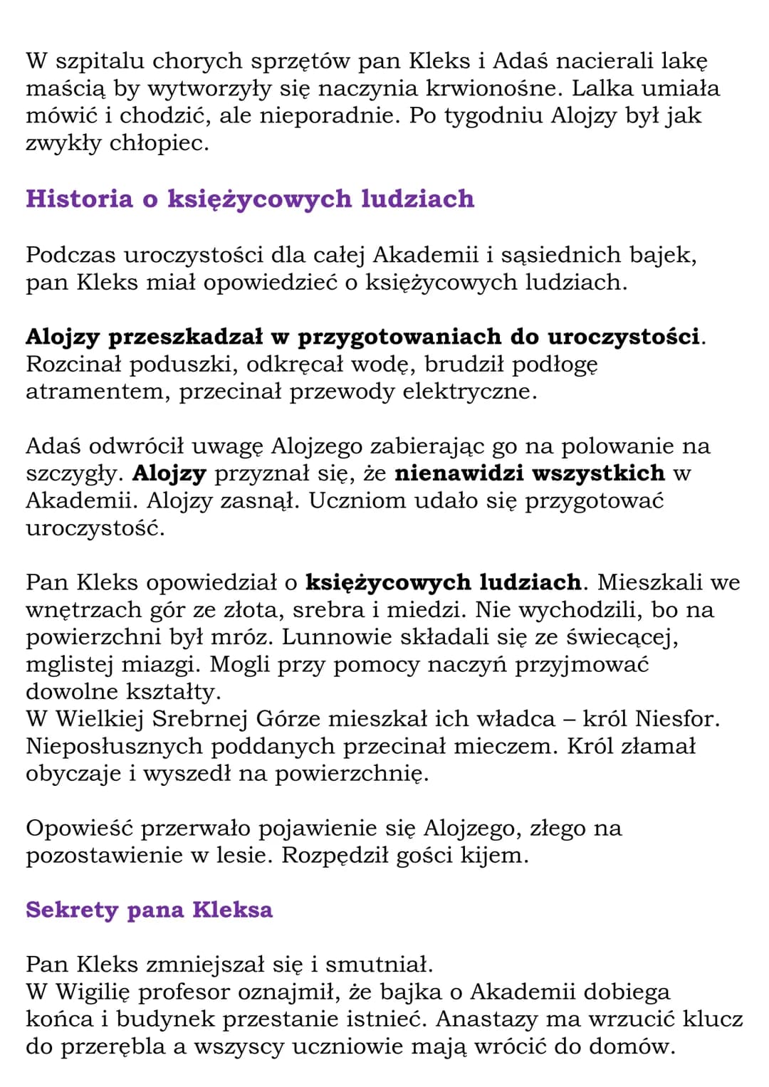 —
,,Akademia Pana Kleksa" -
streszczenie.
Tytuł: „Akademia Pana Kleksa"
Autor: Jan Brzechwa
Streszczenie (8 stron zamiast 136 )
Ta oraz inne
