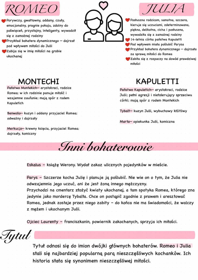 ROMEO I JULIA
Geneza
Utwór powstał między 1591 a 1598r. Około 1591r. powstała
najprawdopodobniej pierwsza redakcja tekstu. W latach 1594-159