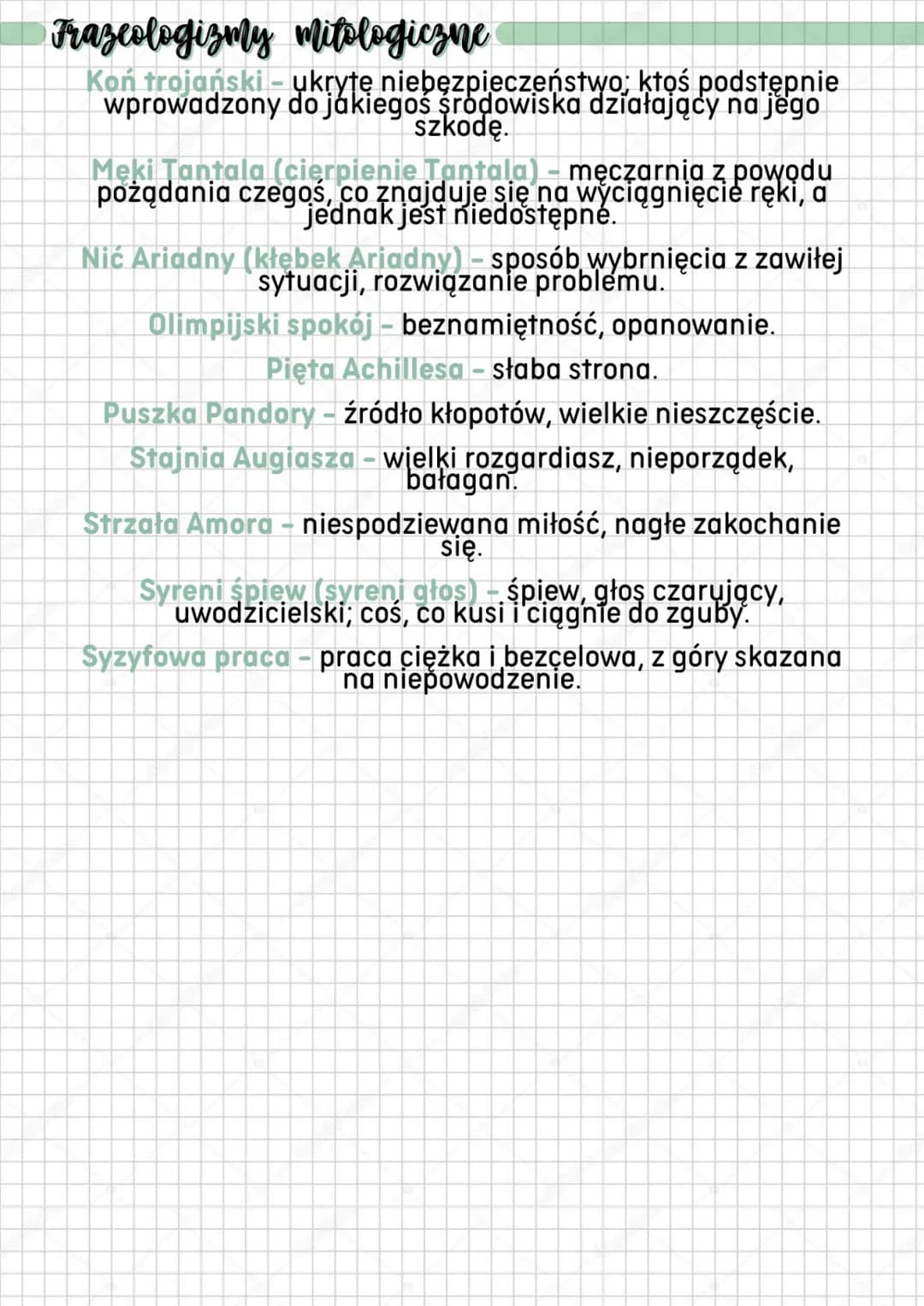 mity
MIT- opowieść porządkująca i wyrażająca wierzenia
danej społeczności. Historia opowiadana od pokoleń,
która zawiera zarówno element pra