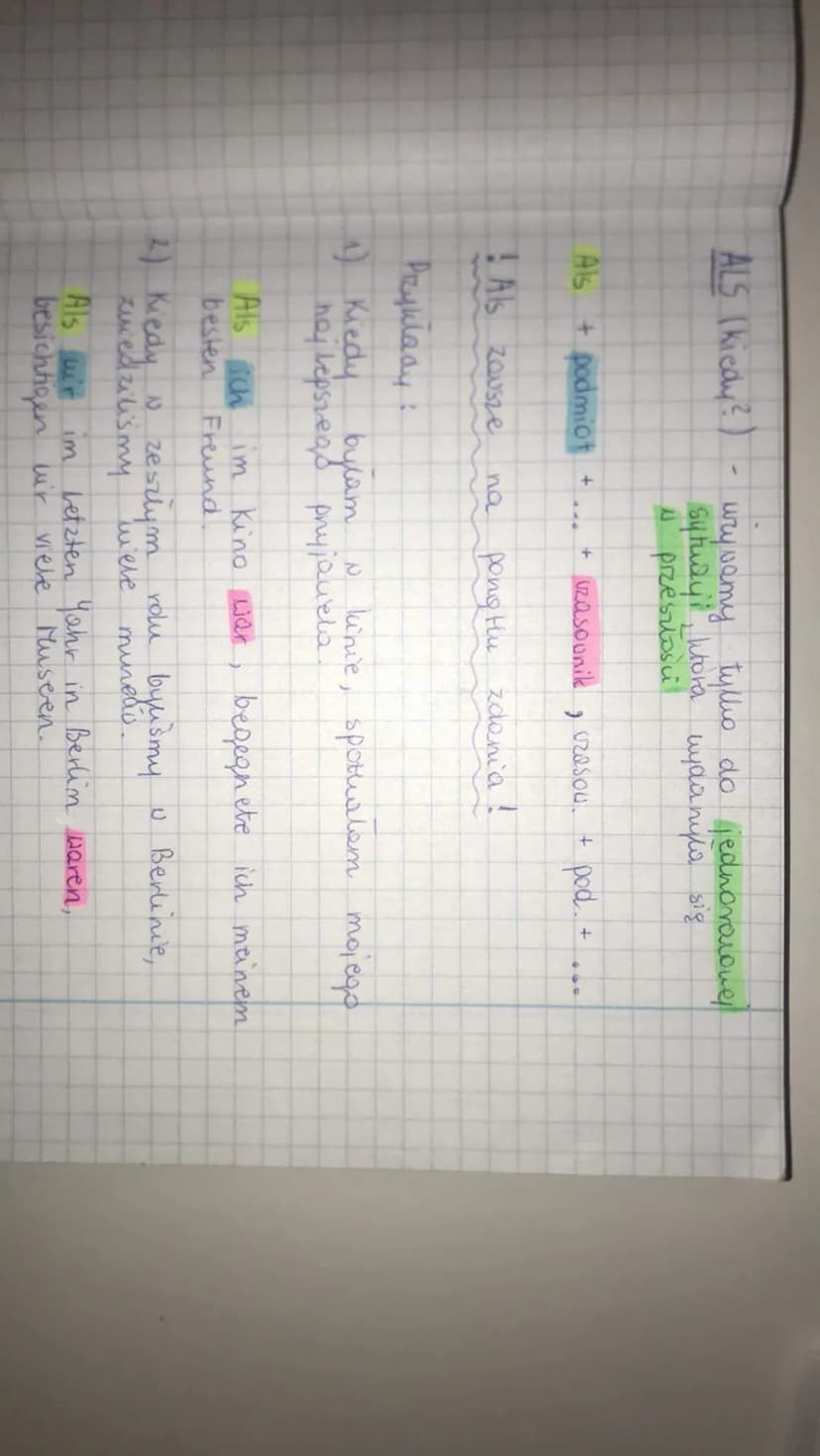 WENN
-
wzywamy tyllo pny mynnosuach
rutynowych, mojquich miejsce u presuosu,
tewzniejszoś
pryszłośw
wenn
Wenn + podmiot
1) Kiedy jestem zimp