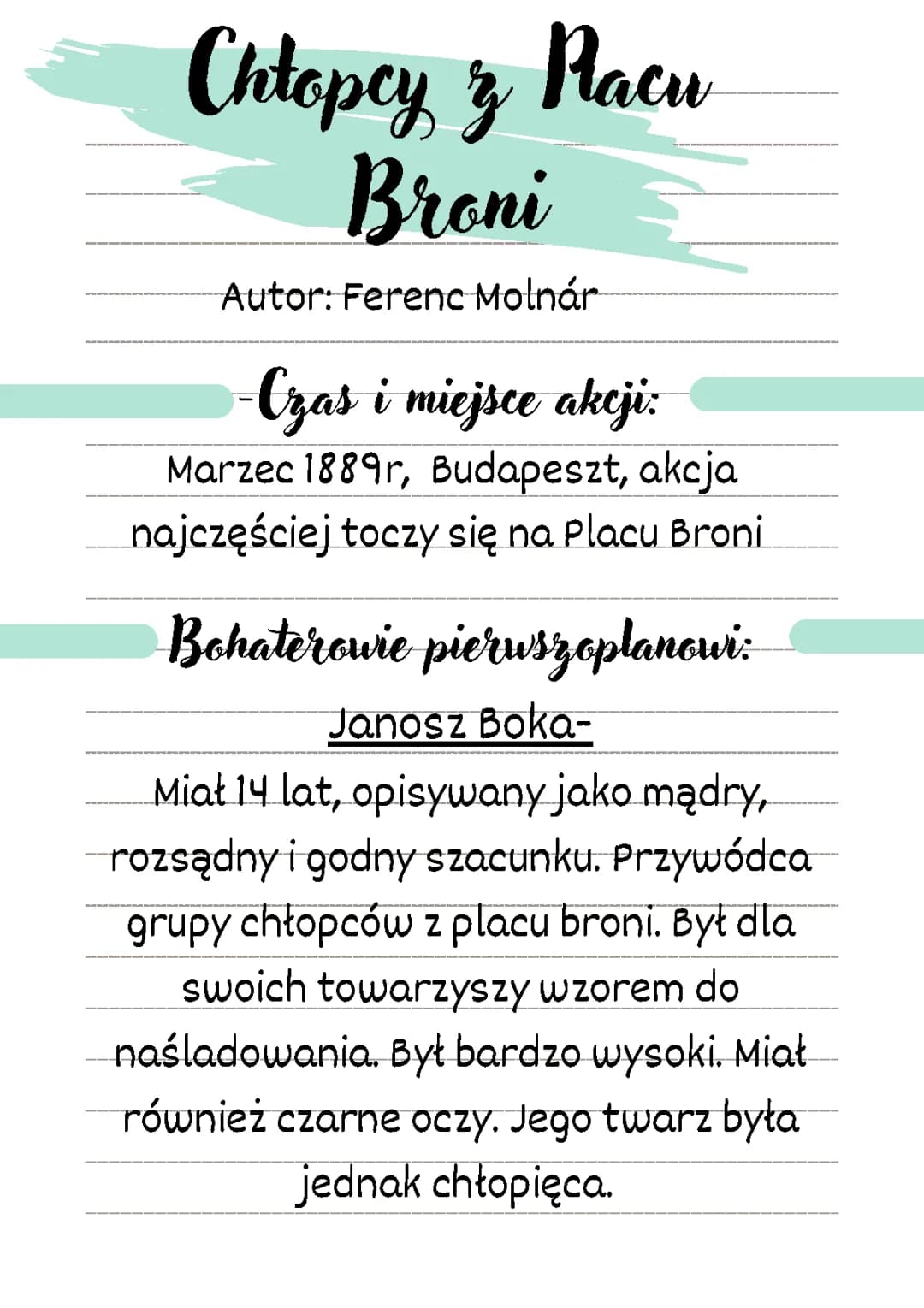 Chłopcy z Placu Broni - Streszczenie w Pigułce i Charakterystyka Nemeczka