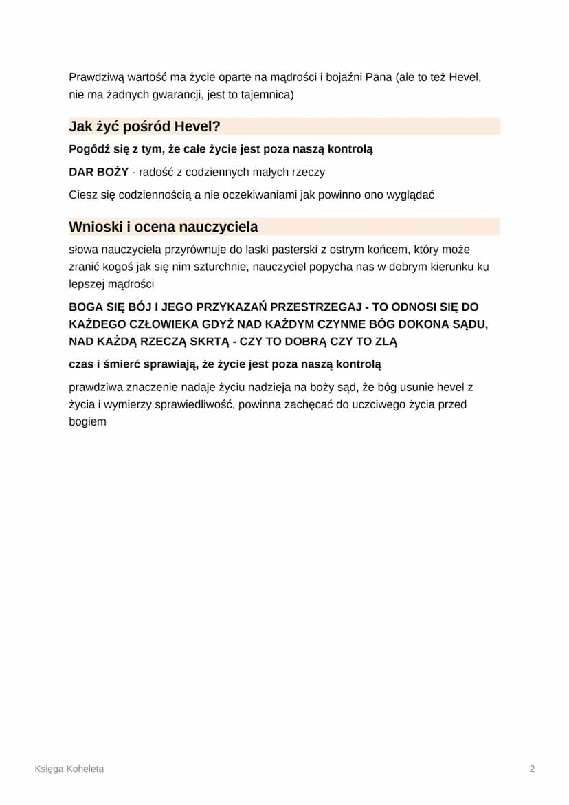 Ksi ega Koheleta
należy do biblijnej literatury mądrościowej
Tytuł
Kohelet - z hebr. ten który gromadzi ludzi "nauczyciel'
Autor
król salomo