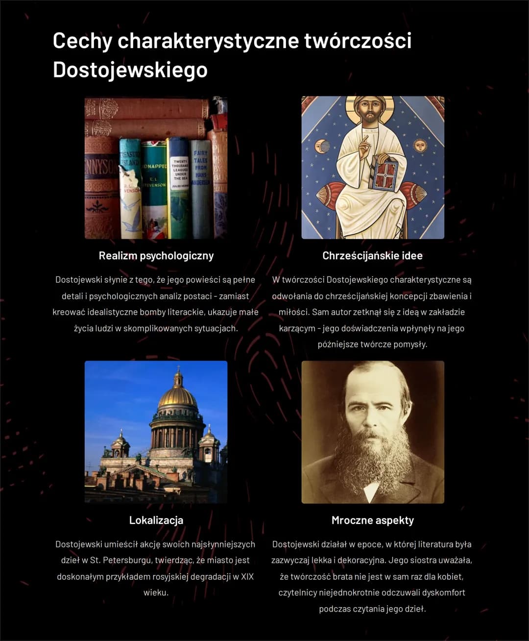 in
Fiodor Dostojewski -
„Zbrodnia i kara"
Fiodor Dostojewski, 19th-century Russian author, wrote the novel
"Crime and Punishment", a masterp