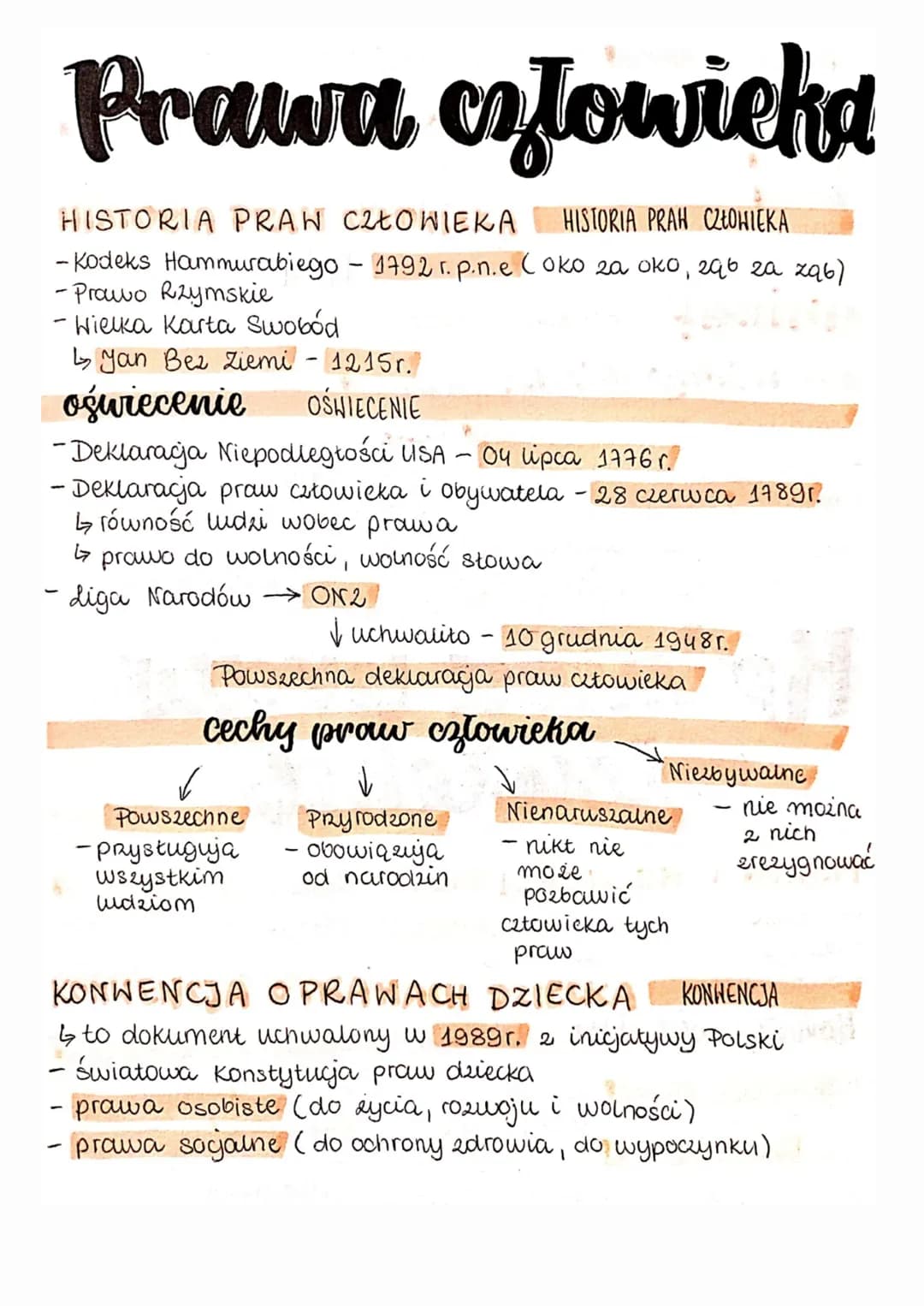 Prawa człowieka
HISTORIA PRAW CZŁOWIEKA HISTORIA PRAH CZŁOWIEKA
- Kodeks Hammurabiego - 1792 r. p.n.e (oko za oko, 296 za zq6)
- Prawo Rzyms