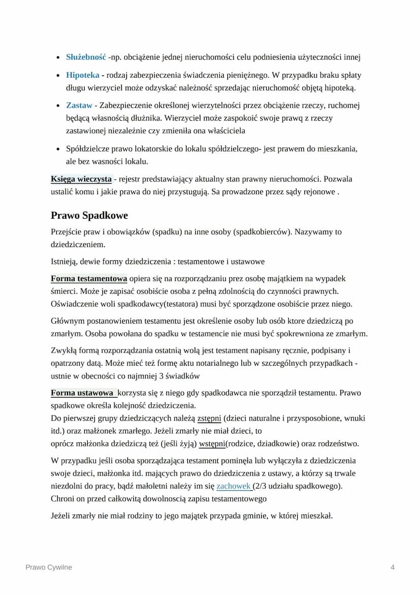 of
and
Se 8 Asawa
AXAS
Prawo Cywilne
Testament
Prawo Cywilne
Prawo Cywilne- system norm regulujących stosunki majątkowe i niemajątkowe międz