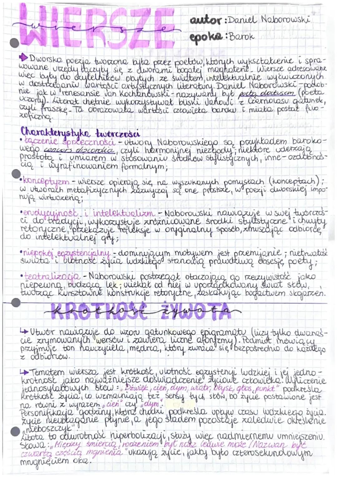 Wiersze - Daniel Naborowski