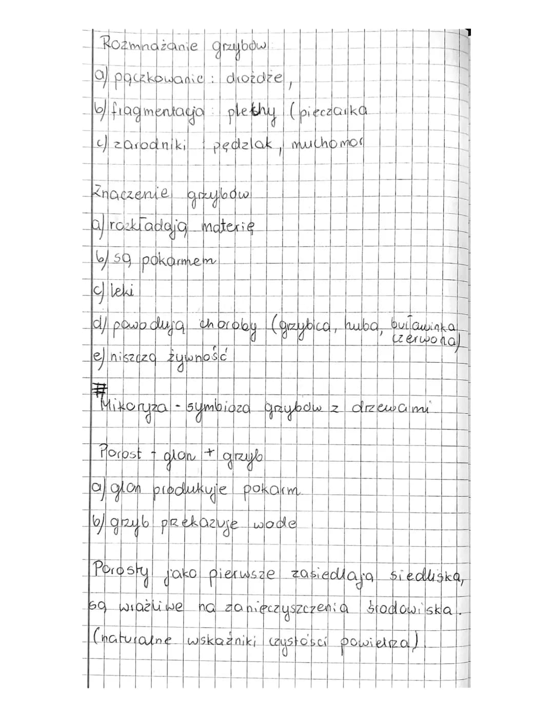 Grzyby porosty
Grzyby potrebują wilgoci i
czerpig pokarm
Gdzyby
materii
i materii, z ktorej
a jednokomorkowe: drożdże
6 budowane ze strzempe