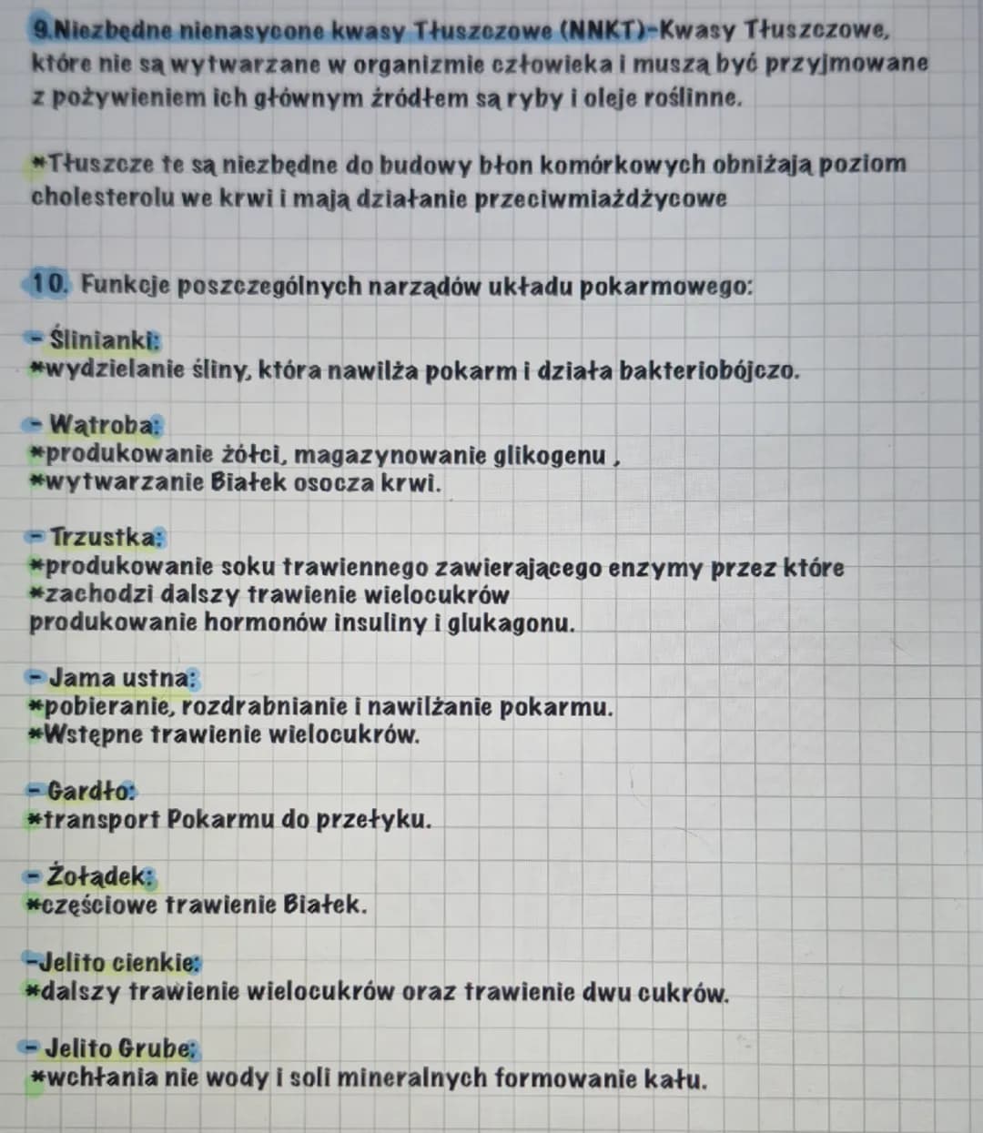 Układ pokarmowy
1.Na co dzieli się układ pokarmowy?
-gruczoly Sinowe
*Jama ustne i gardło, przewód pokarmowy,
gruczoły przewodu pokarmowego.