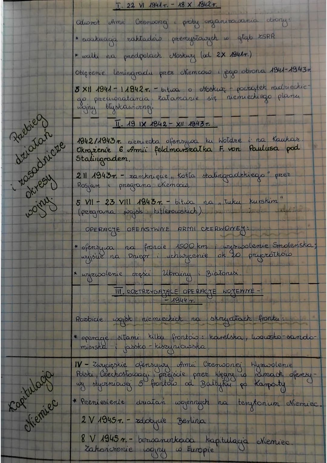 WOJNA MEMIECKO - RADZIECKA (1941- 1945)
założenia
planu Barbarossa.
Tatak !!! Presty
na ZSRR)
●
Błyskauzorne uderzenie lotniction
na Rosjan 