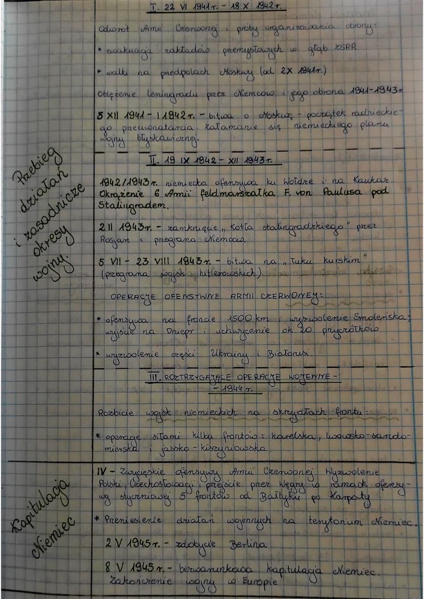WOJNA MEMIECKO - RADZIECKA (1941- 1945)
założenia
planu Barbarossa.
Tatak !!! Presty
na ZSRR)
●
Błyskauzorne uderzenie lotniction
na Rosjan 