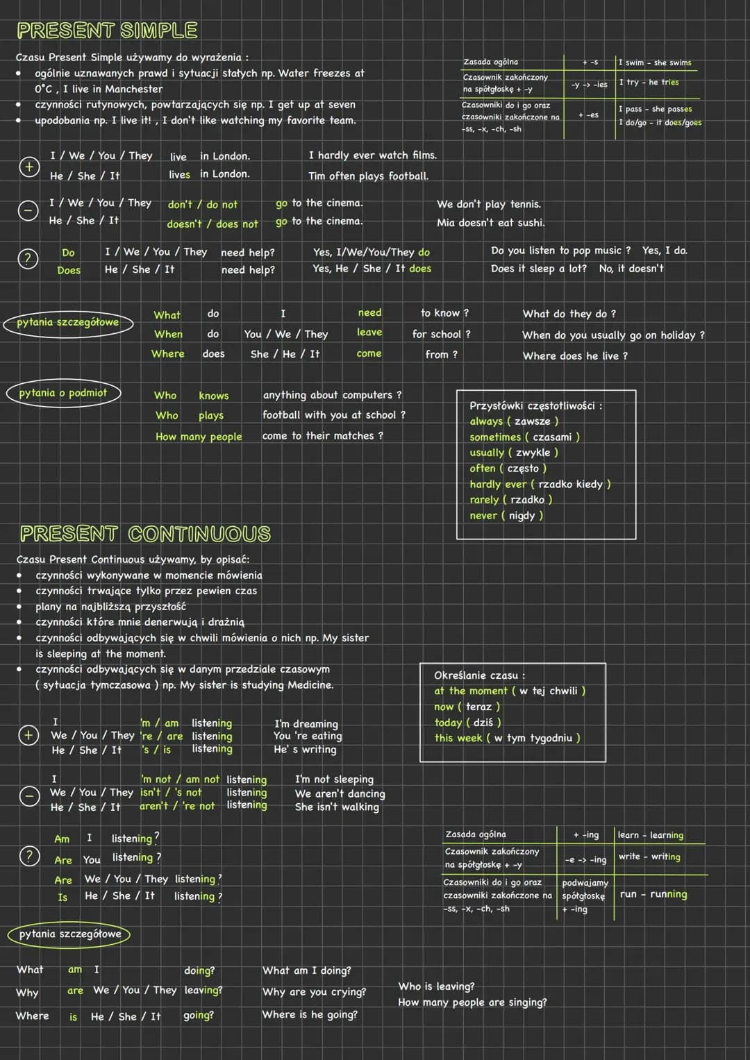 Present simple i present continous 
