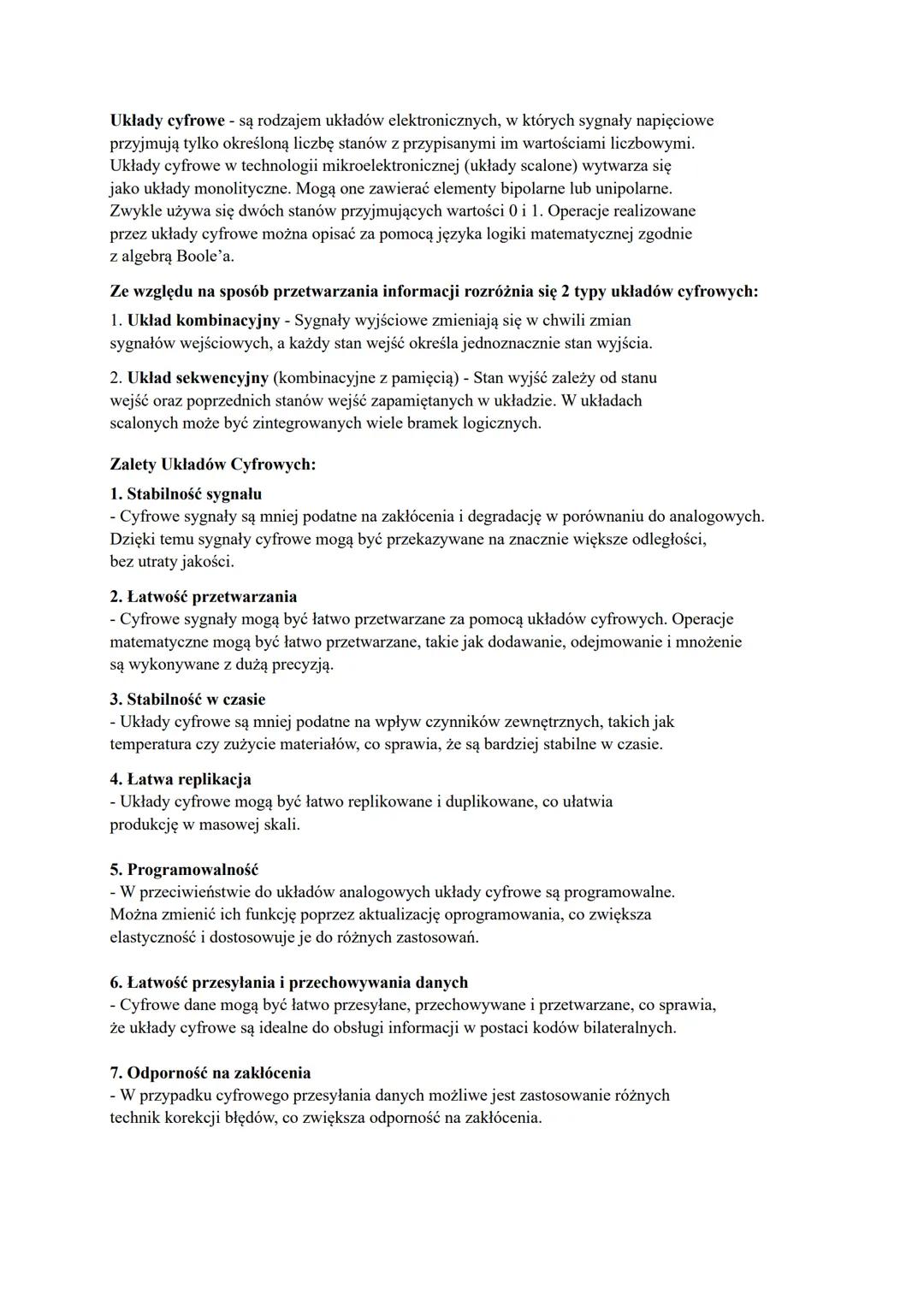 Cyfrowe układy logiczne i podstawowe bramki