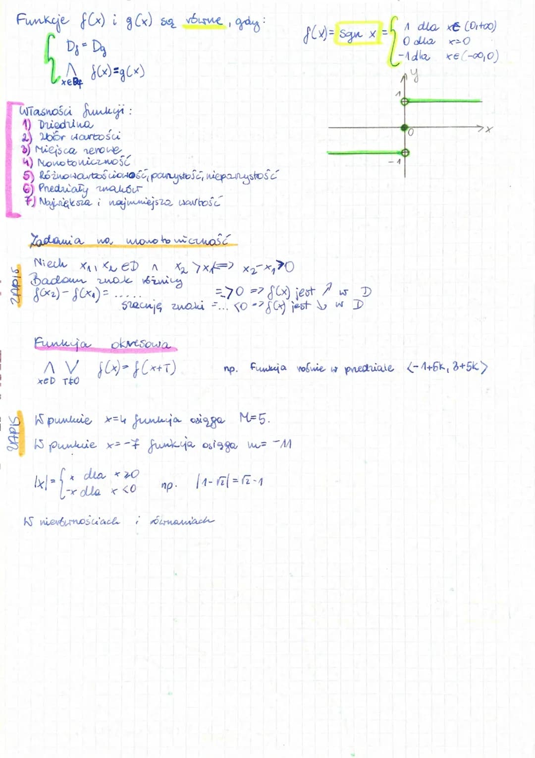 MATEMATYKA- FUNKCJE (^)
Funkcja jest wtedy, gdy każdemu elementari x le biom x pnyponądkujemy
dokładnie jeden element ze biom Y..
D-driedrin
