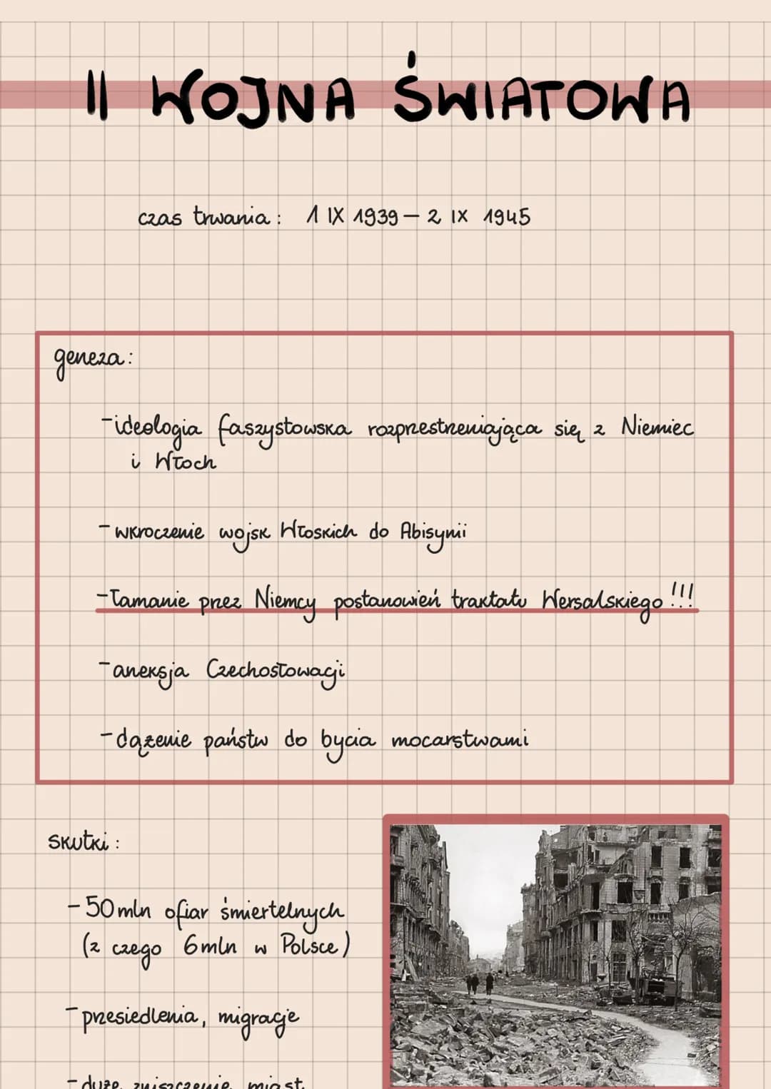 II WOJNA ŚWIATOWA
czas trwania: 1 IX 1939-2 IX 1945
делега:
-ideologia faszystowska rozprzestrzeniająca się z Niemiec
i Włoch
Włoskich do Ab