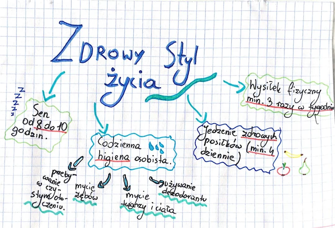 Zdrowy styl życia klasa 4 - Prezentacja i sprawdzian
