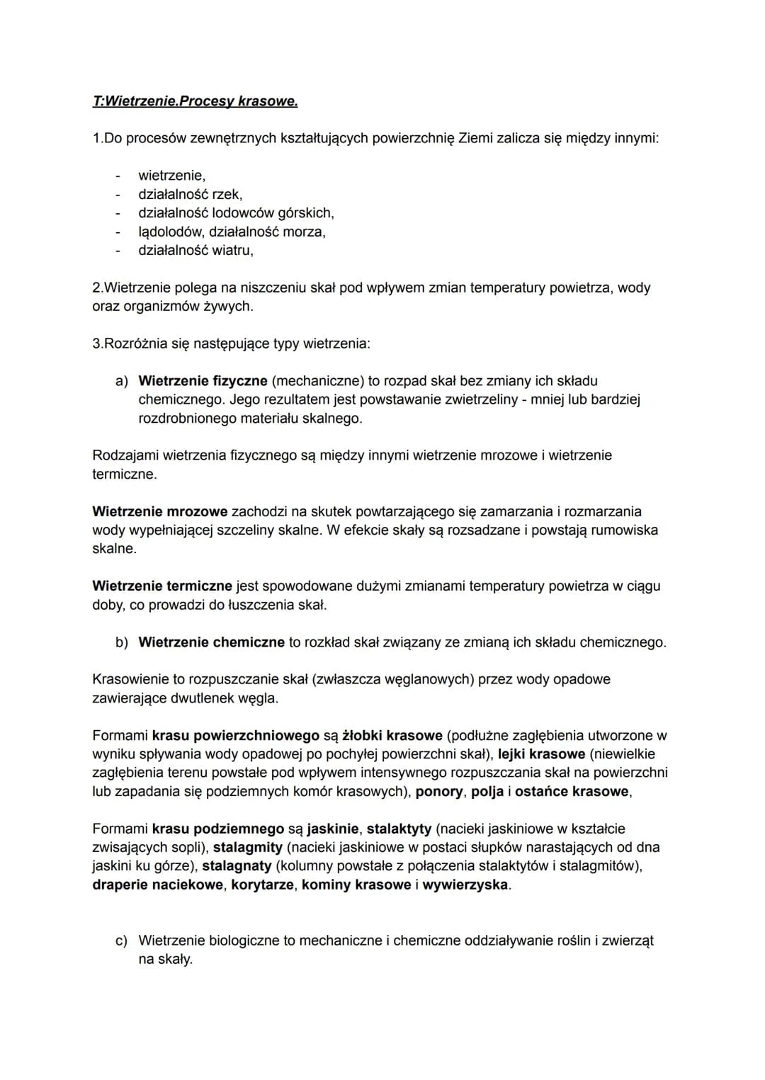 
<p>Procesy zewnętrzne kształtujące powierzchnię Ziemi obejmują wiele różnych czynników, m.in. wietrzenie, działalność rzek, lodowców górski