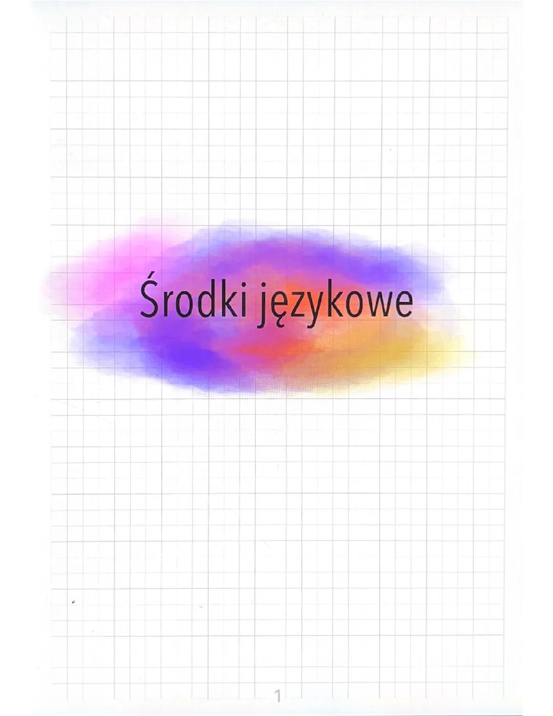 Środki językowe dla klasy 7 i 8: Poradnik