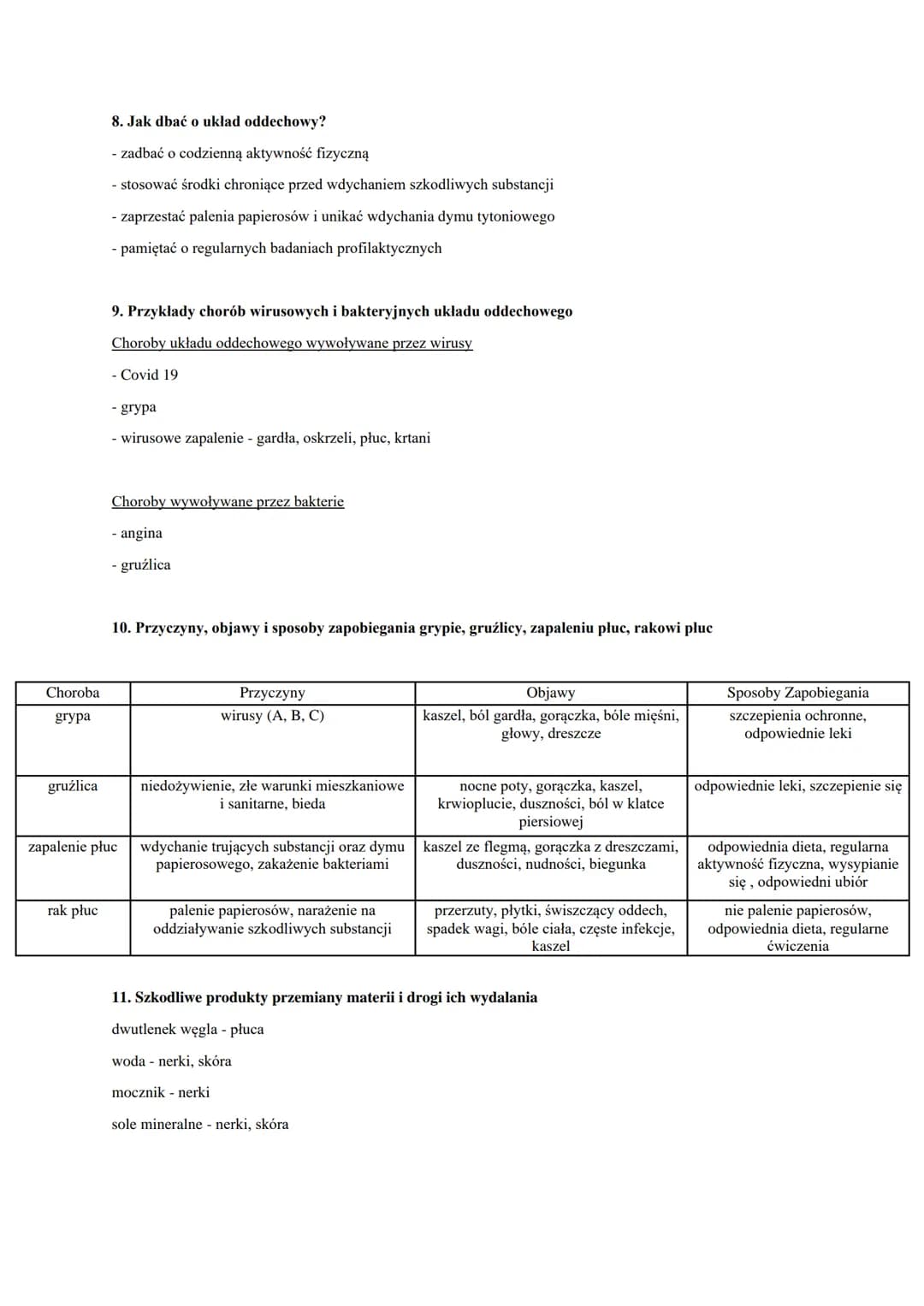 1. Na czym polega właściwe oddychanie i gdzie zachodzi
Polega na produkcji energii z pokarmu przy udziale tlenu, zachodzi w mitochondriach
2