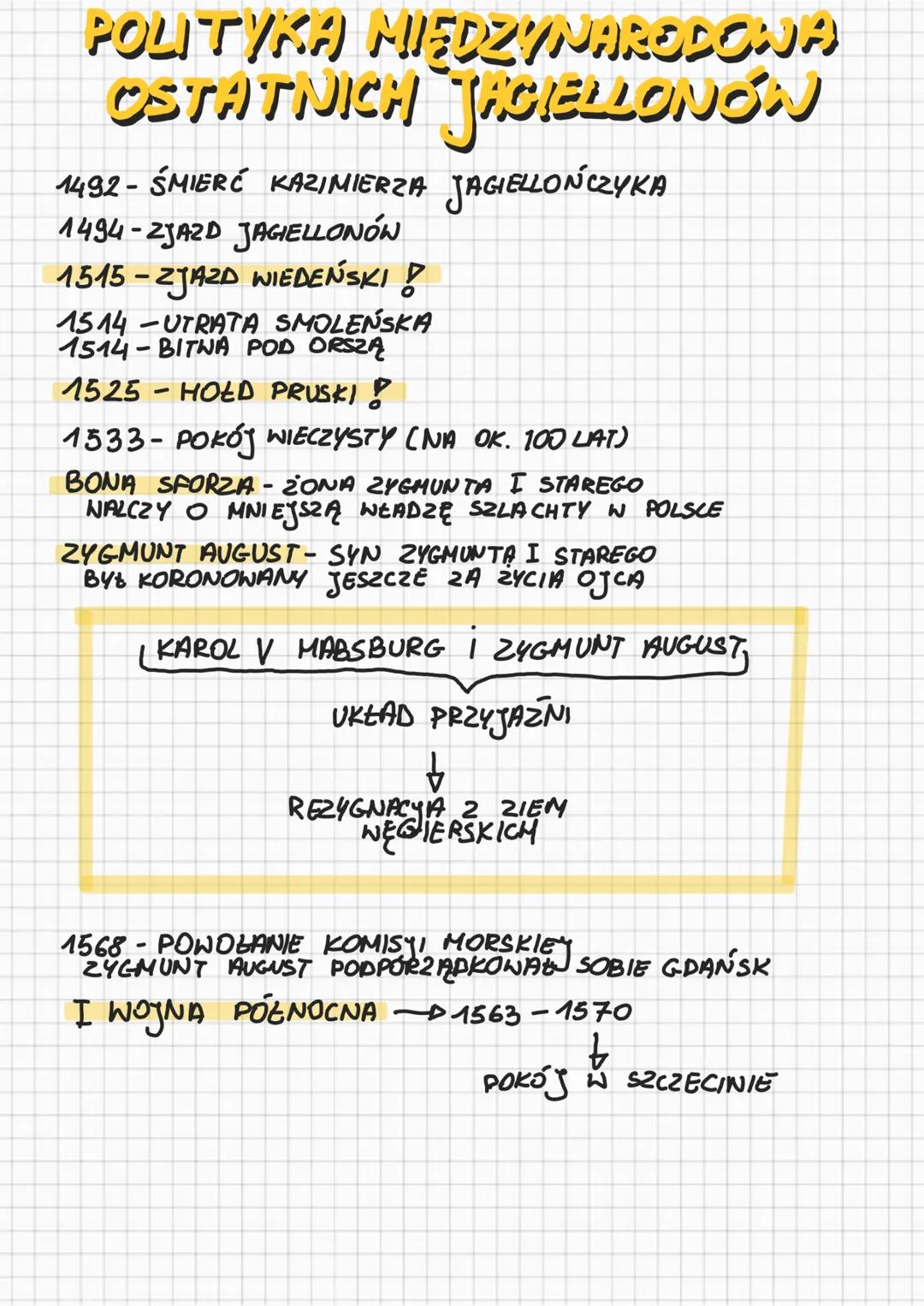 POLITYKA MIEDZYNARODONA
OSTATNICH JACIELLONÓN
1492 - ŚMIERĆ KAZIMIERZA JAGIELLOŃCZYKA
1494-ZJAZD JAGIELLONÓW
1515-ZJAZD WIEDEŃSKI !
1514-UTR