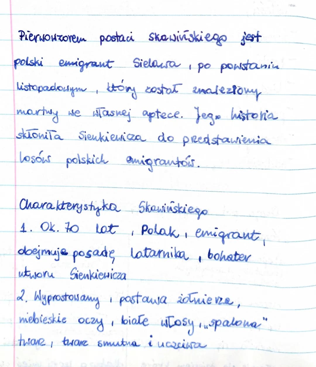 Pierwowzorem postaci Skawińskiego jest
polski emigrant Sielawa, po powstanin
listopadowym, który został znaleziony
marthy we własnej aptece.