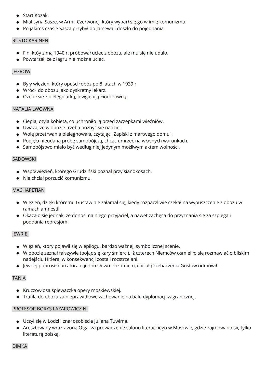 GUSTAW HERLING-GRUDZIŃSKI
“INNY ŚWIAT"

1) ZNAZCENIE UTWORU

• Dokument świadka sowieckiego totalitaryzmu.

• Książka pokazuje realia sowiec