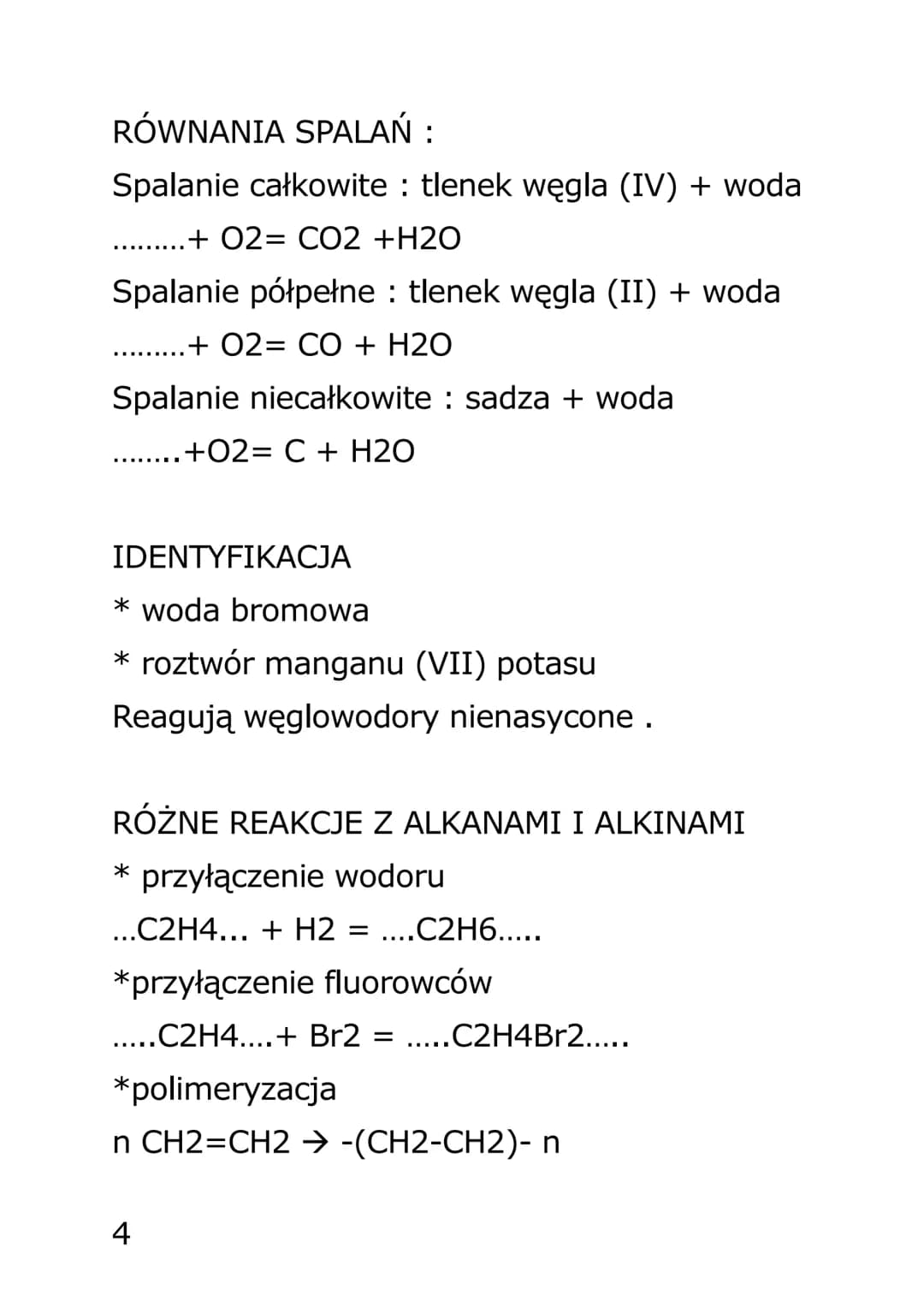 CHEMIA - węglowodory
Nagłówek 1
Zadanie sprawdź swoją umiejętność.
1. Węglowodory nasycone tworzą szereg
homologiczny o wzorze CnH2n+2 . Ich