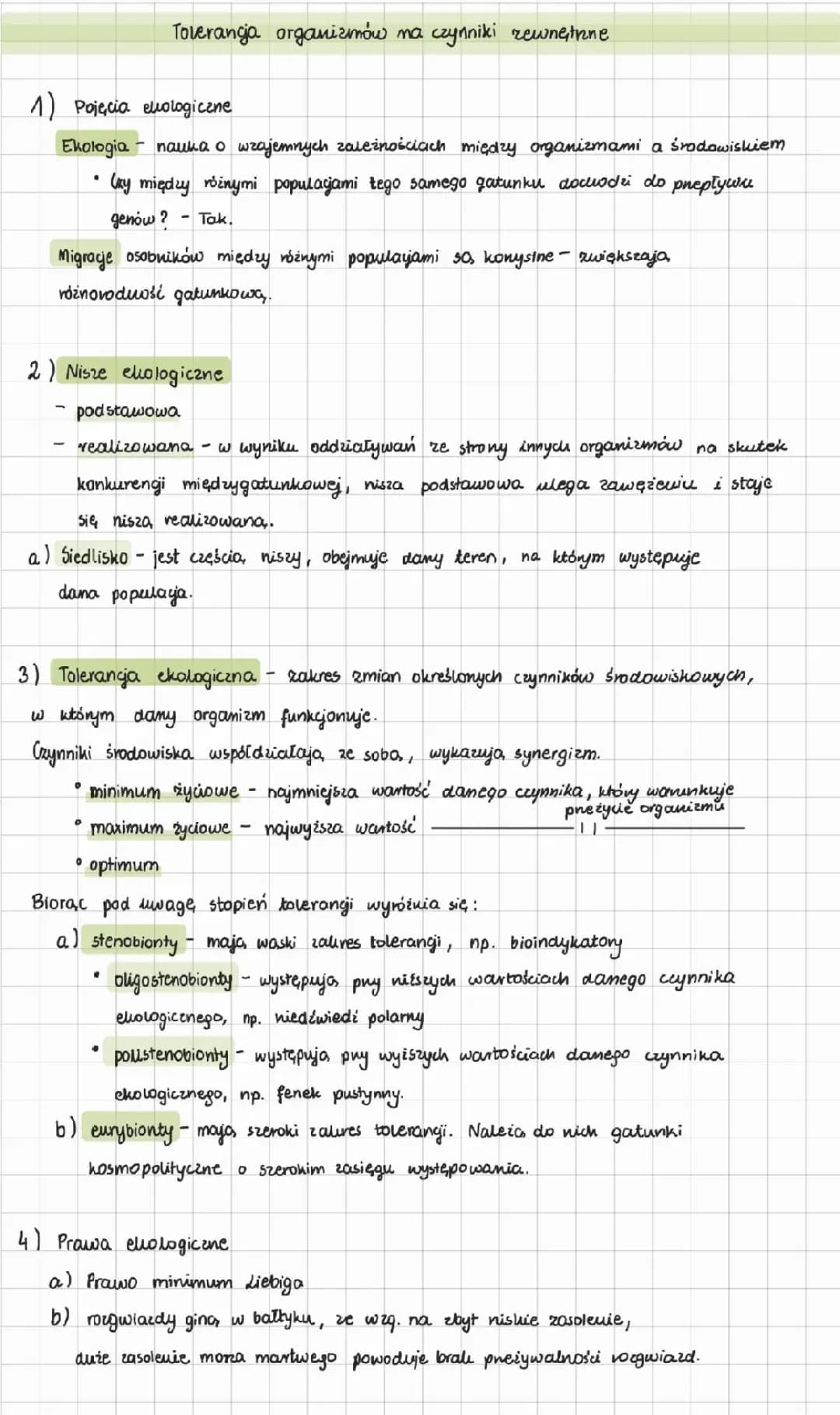 Ekologia - biologia rozszerzona klasa 4