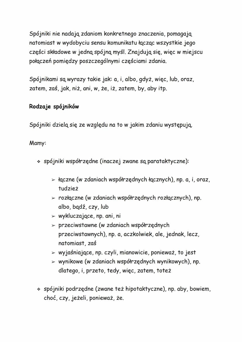 WYRAŻENIE PRZYIMKOWE, SPÓJNIK I JEGO FUNKCJA W WYPOWIEDZI
Jako niesamodzielna i nieodmienna część mowy, przyimek nabiera
właściwego znaczeni