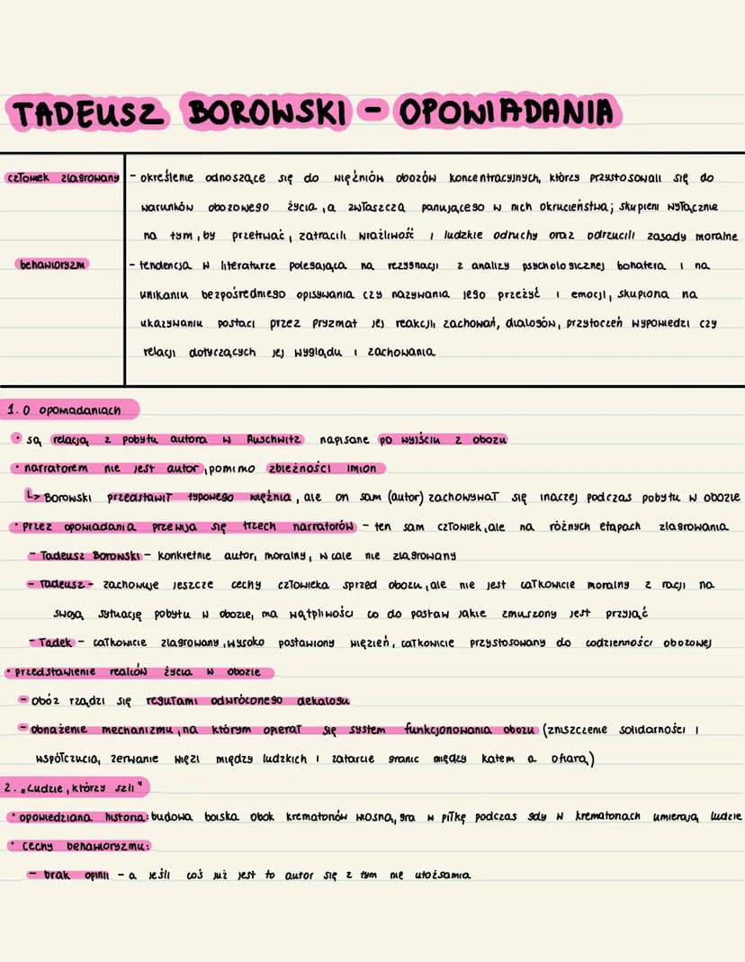 Wojna i okupacja 20-LECIE MIĘDZY WOJENNE
literatura faktu
literatura obozowa
literatura Tagrowa
- utwory narracyjne o charakterze dokumental