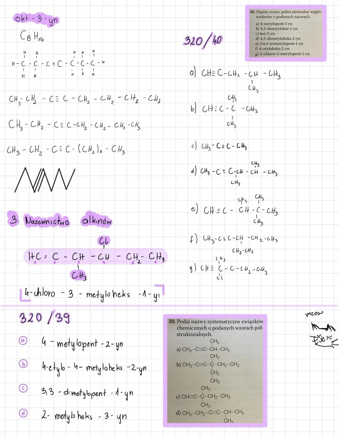 Alkiny
1. Alking to węglowodory
nienasycone W cząsteczkach,
których pomiędzy atomami
węgla co najmniej jedno
wiązanie potrójne
20-2
2. Szere