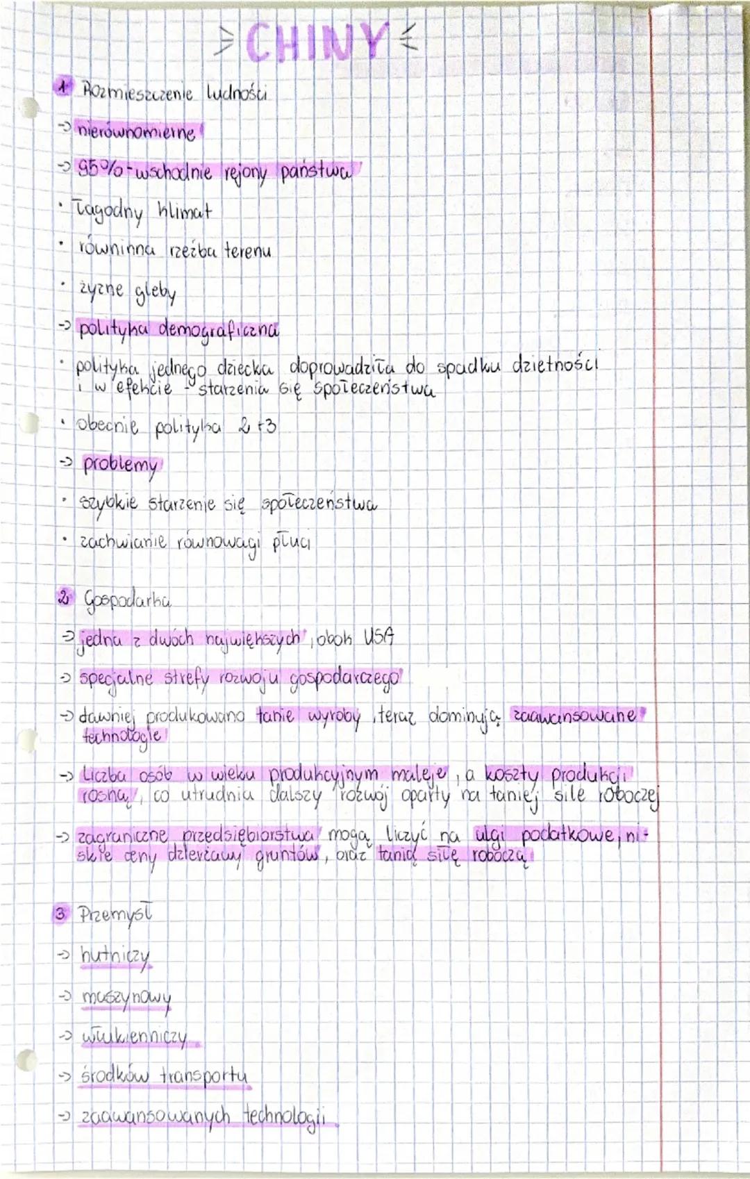 # CHINY

4 Rozmieszczenie ludności

→ nierównomierne

→ 95%-wschodnie rejony państwa

*   Tagodny hlimat
*   równinna rzeźba terenu
*   żyzn