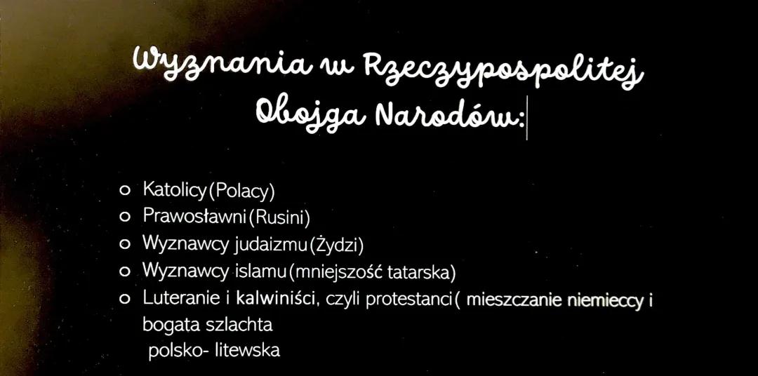 Rzeczpospolita Obojga Narodów - Religie i Tolerancja w XVII Wieku