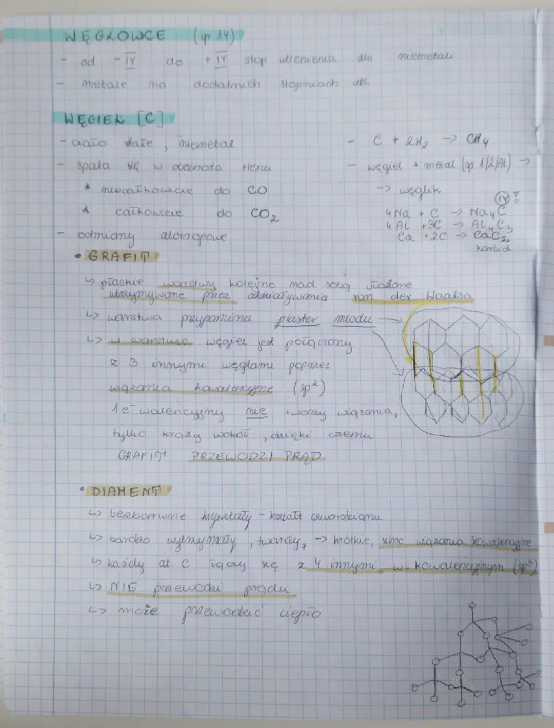 BOROWCE (gr. 13)
BOR [B]
- ciato state, potmetal
- blysacracy, twardy, krystaliczny
- w paayorokie jako:
boraks - Na2B4O4 
kw. borowy - H3BO