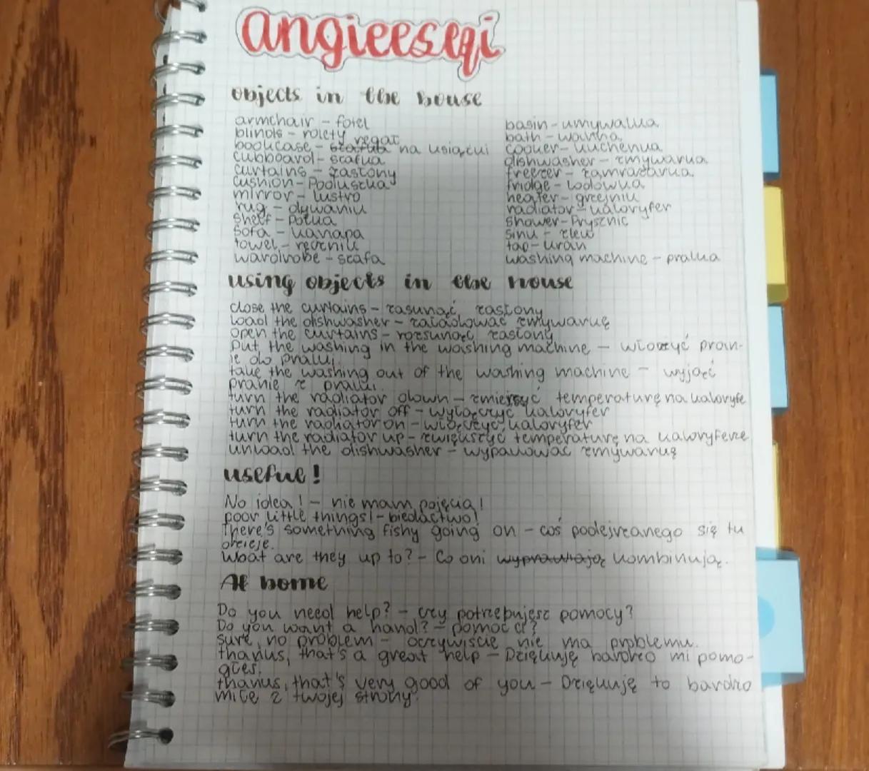 angieesyi
objects in the house
armchair - fotel
blinois rolety regat
basin- umywalua
bath-wonho,
bookcase - barua na usiq cui cooker-uuchenu