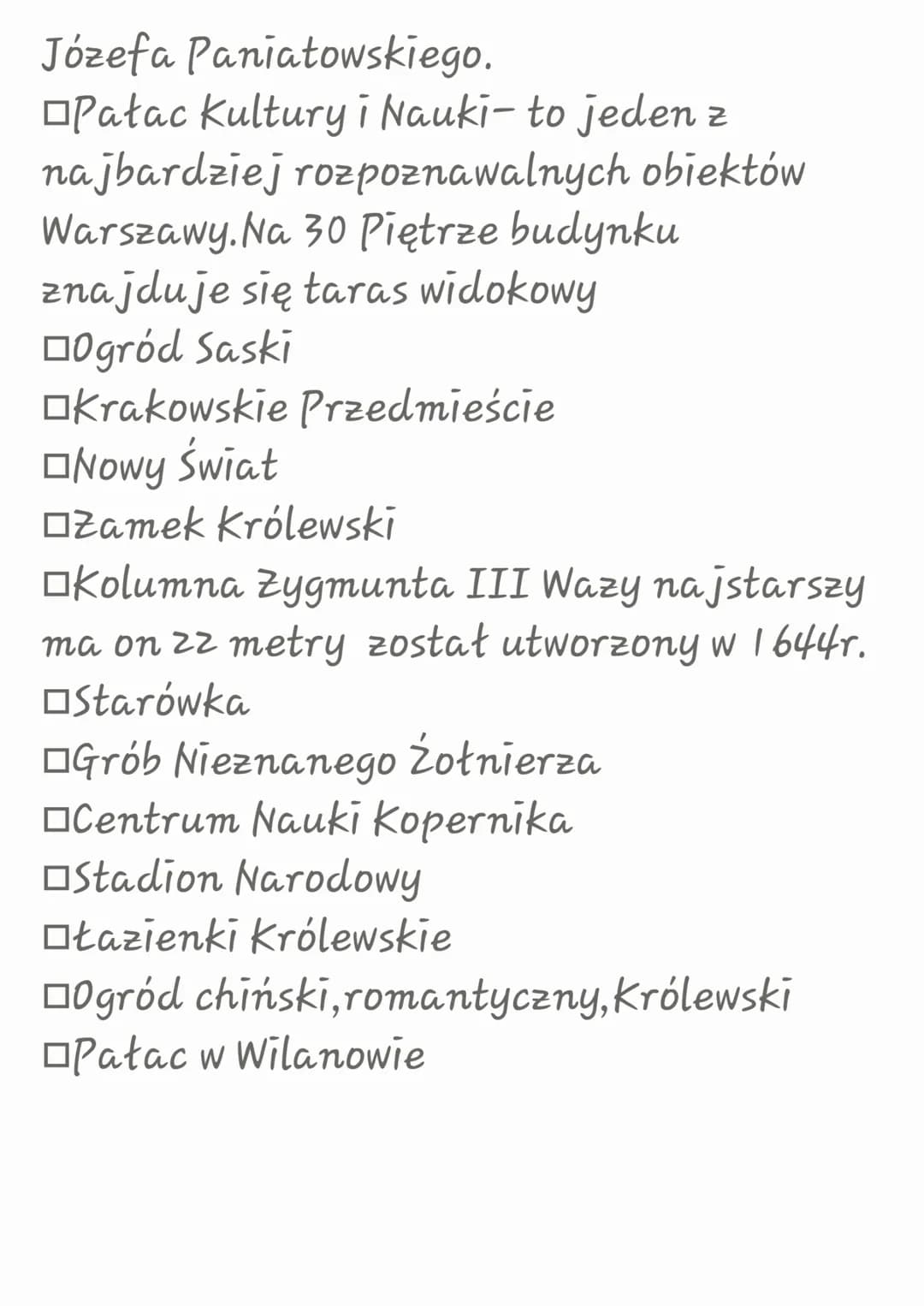 Krajobraz wielkomiejski
Warszawy
W centralnej części naszego kraju, po obu
brzegach Wisły leży Warszawa. To
największe miasto w Polsce, zami