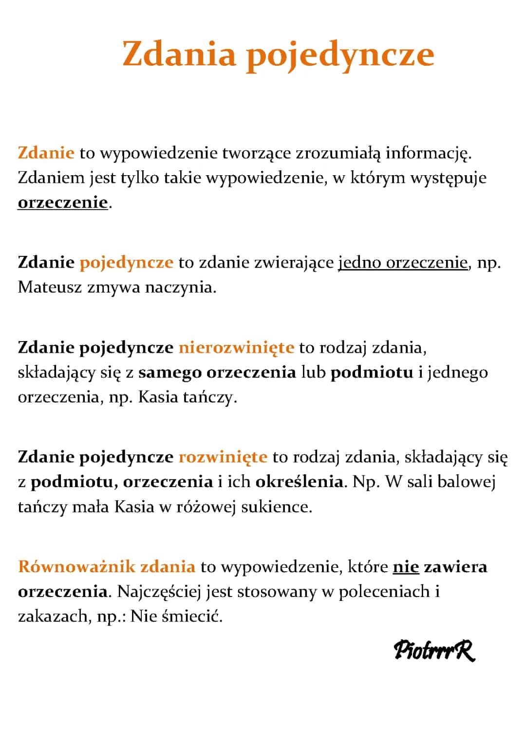 Zdania pojedyncze
