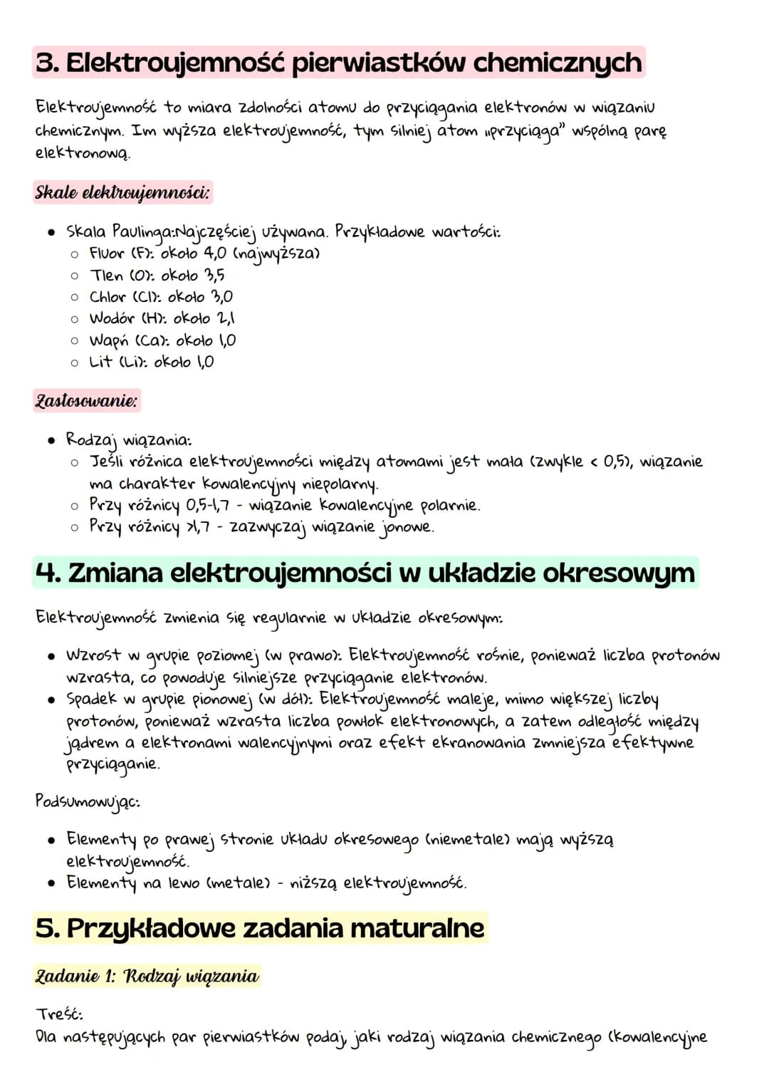 # 1. Wiązania chemiczne
Wiązania chemiczne powstają w wyniku oddziaływań między atomami, które dążą do
uzyskania trwałej (stabilnej) konfigu