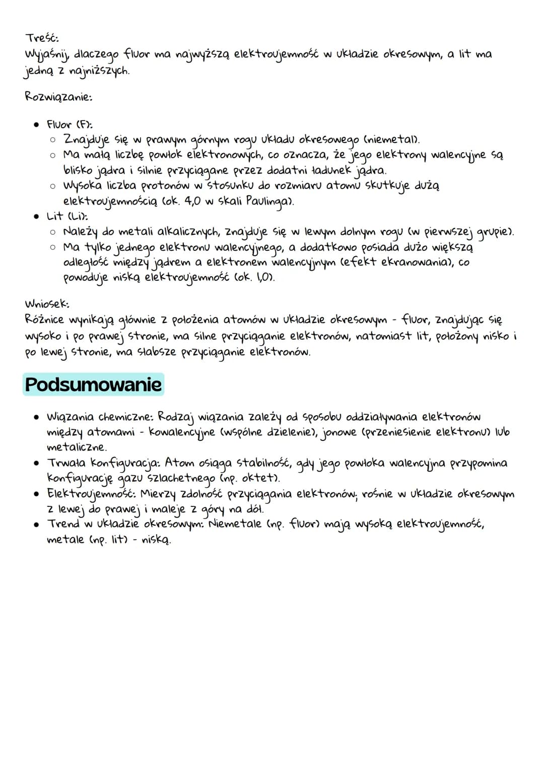 # 1. Wiązania chemiczne
Wiązania chemiczne powstają w wyniku oddziaływań między atomami, które dążą do
uzyskania trwałej (stabilnej) konfigu