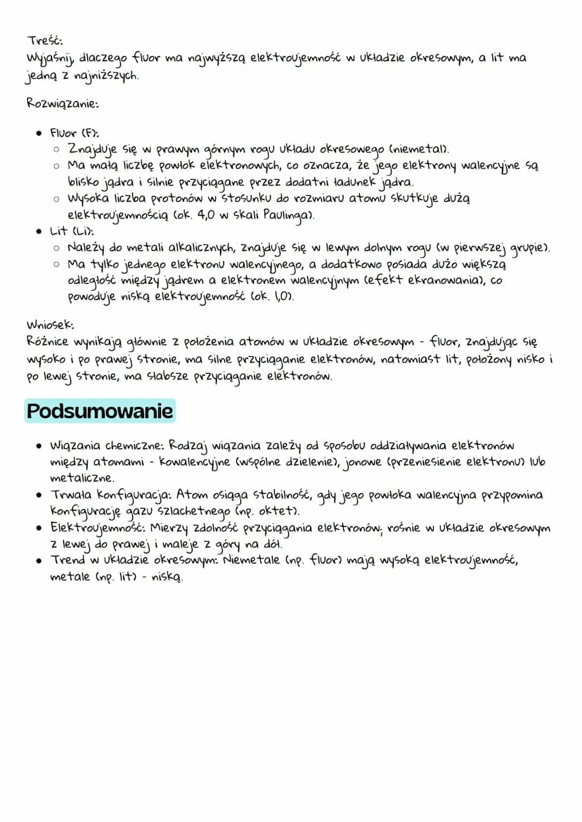 # 1. Wiązania chemiczne
Wiązania chemiczne powstają w wyniku oddziaływań między atomami, które dążą do
uzyskania trwałej (stabilnej) konfigu
