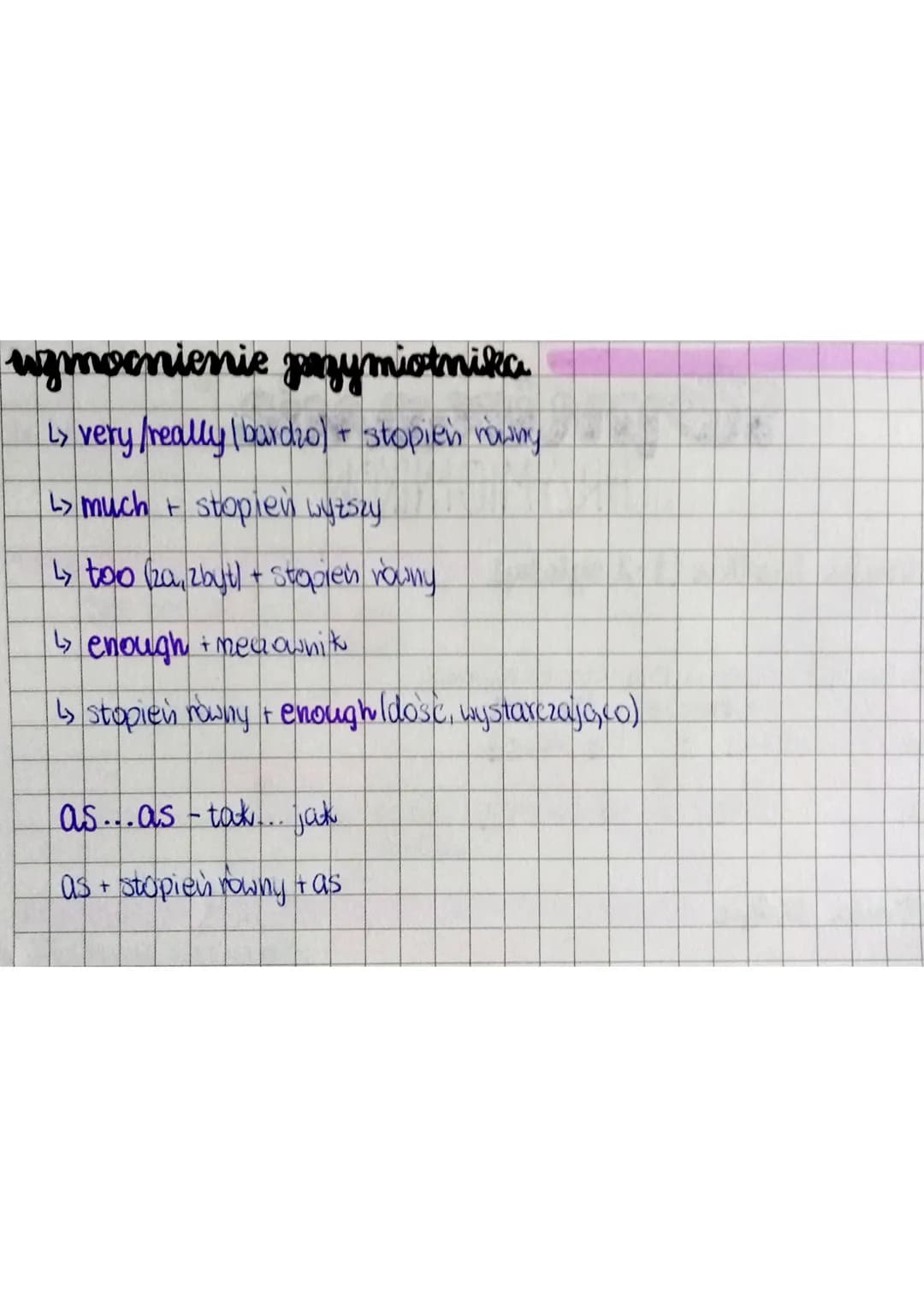 przymiotniki krótkie (1-2 sylaby)
stomiowanie
PRZYMIOTNIKOW
stopien rouny - stopień wyższy stopień najwyższy
er
the test
slow
the slowest
ha