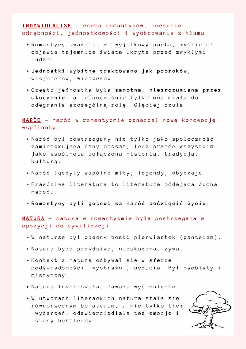 Termin romantyzm najprawdopodobniej pochodzi od łacińskiego
wyrazu romanticus ('niezwykły').
ROMANTYZM
WAŻNE POJĘCIA
to odpowiedź romantyzmu
