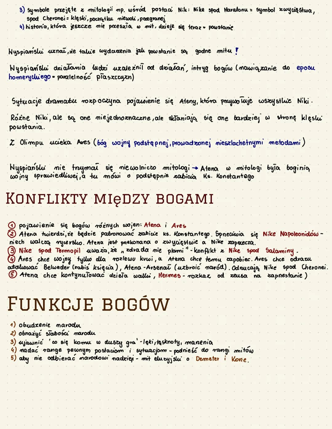 ŚWIAT PRZEDSTAWIONY
Cras akcji okres przed i w trakcie powstania listopadowego 1830r
Miejsce akcji Warszawa (Belweder, amfiteatr, Tazienki k